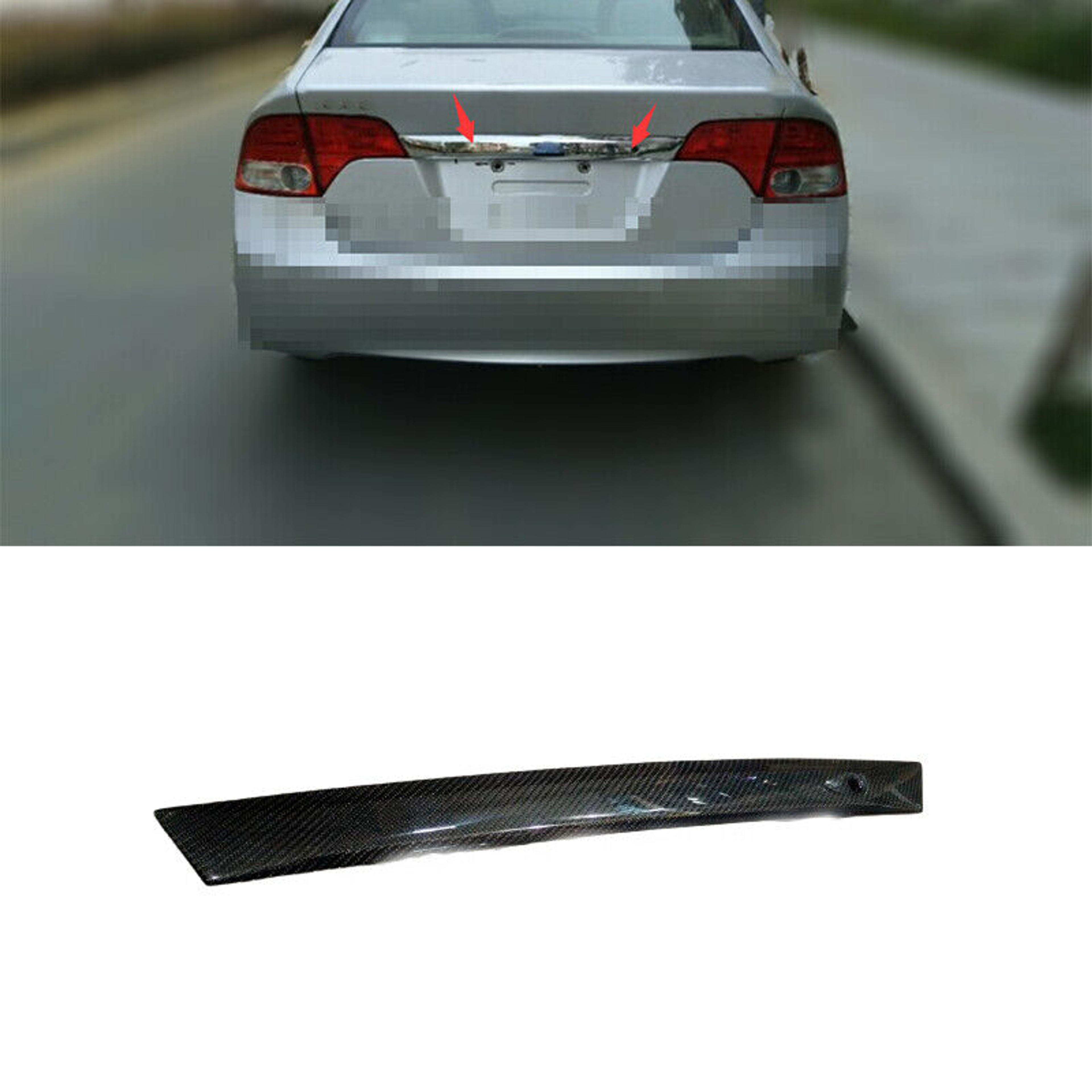 For Honda Civic 06-2011 Dry Carbon Fiber Rear Door Trunk Lid Tailgate Strip Trim