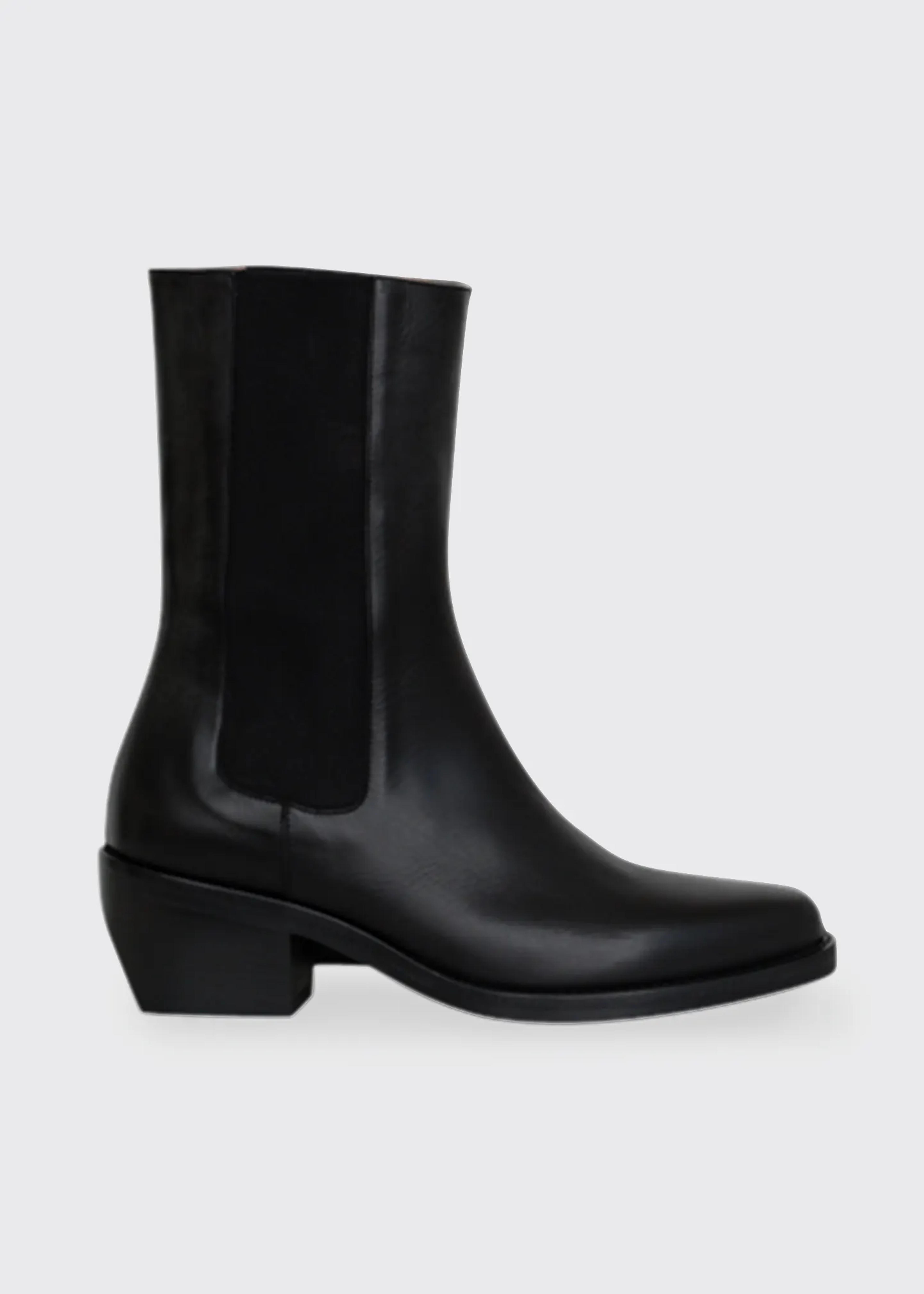 LEGRES - Calfskin Western Chelsea Mid Boots