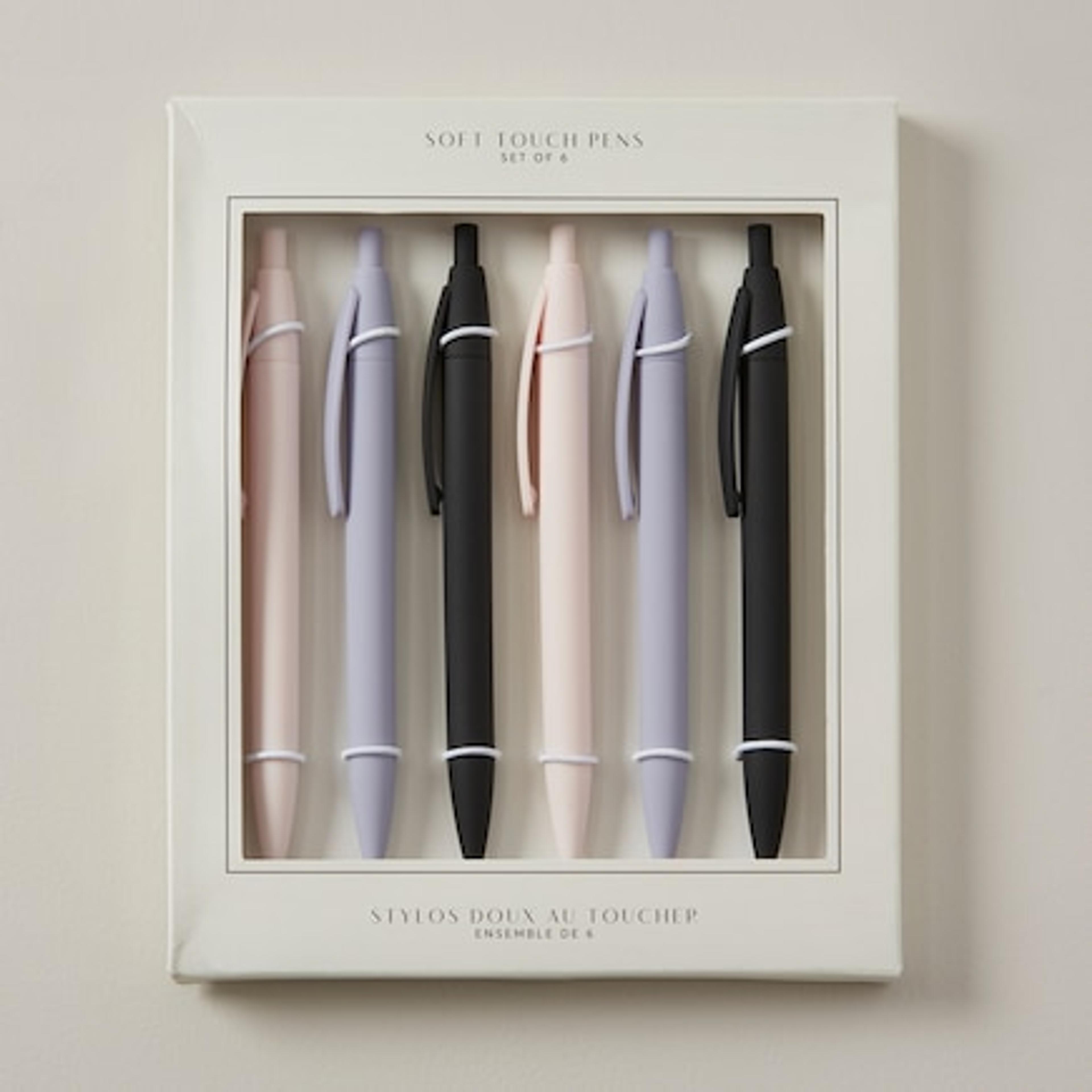 Soft Touch Pens, Set Of 6 | Indigo