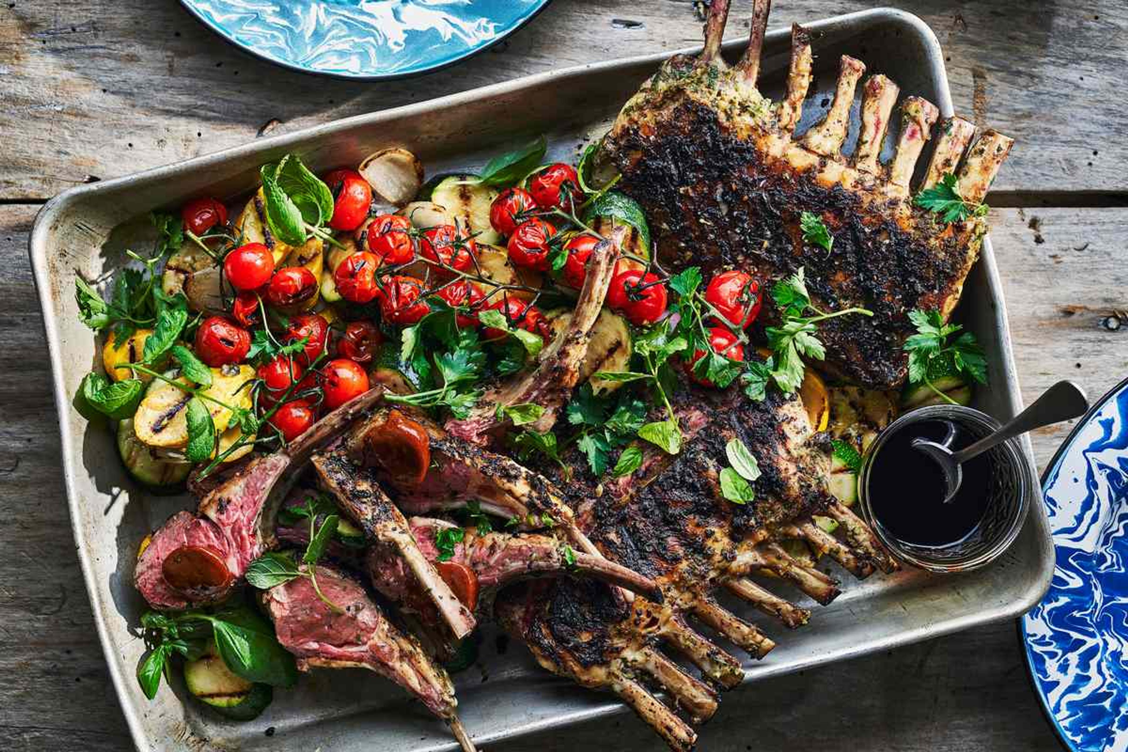 Grilled Rack of Lamb with Demi-Glace Butter Recipe - Andrae Bopp | Food & Wine