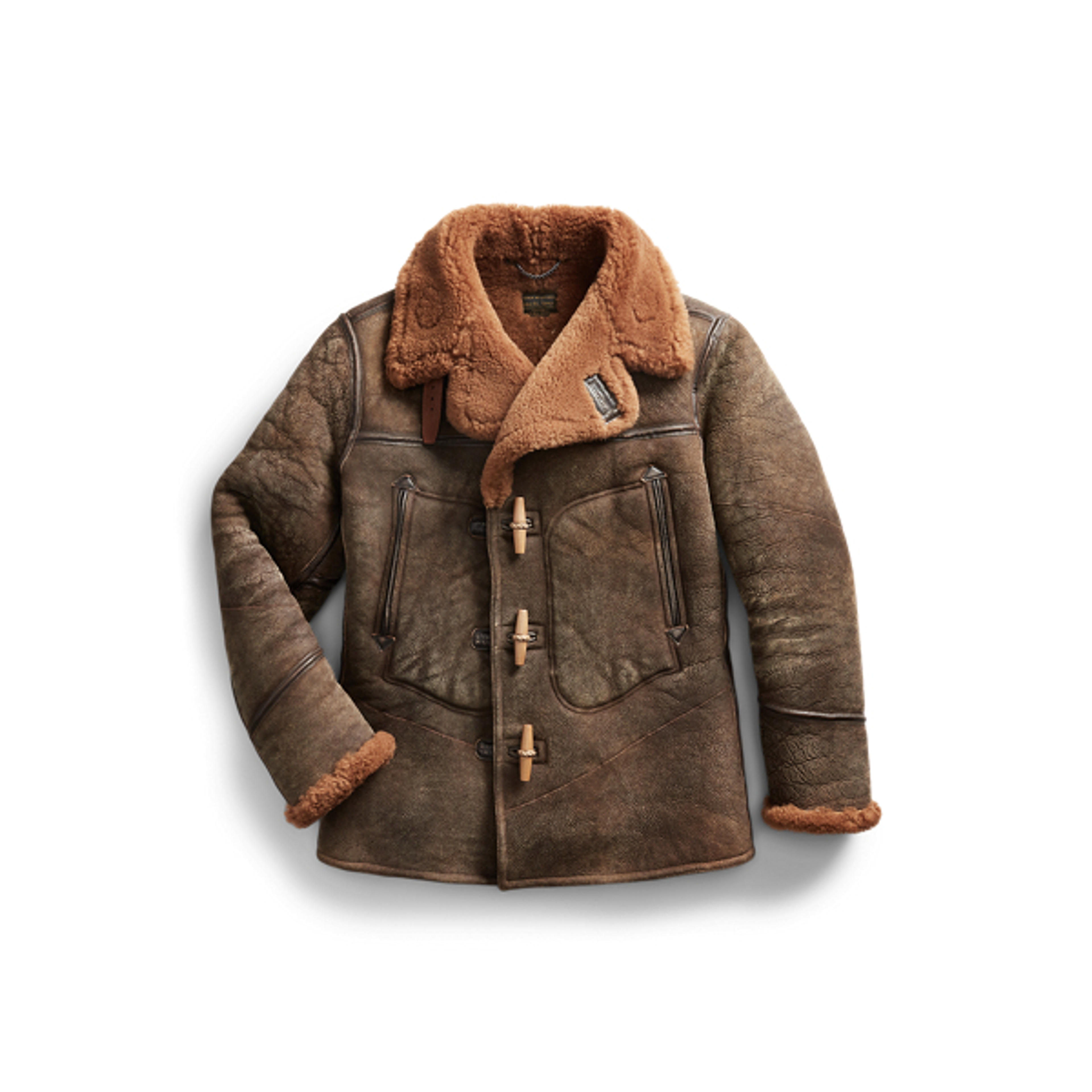 Leather-Trim Shearling Jacket for Men | Ralph Lauren® UK