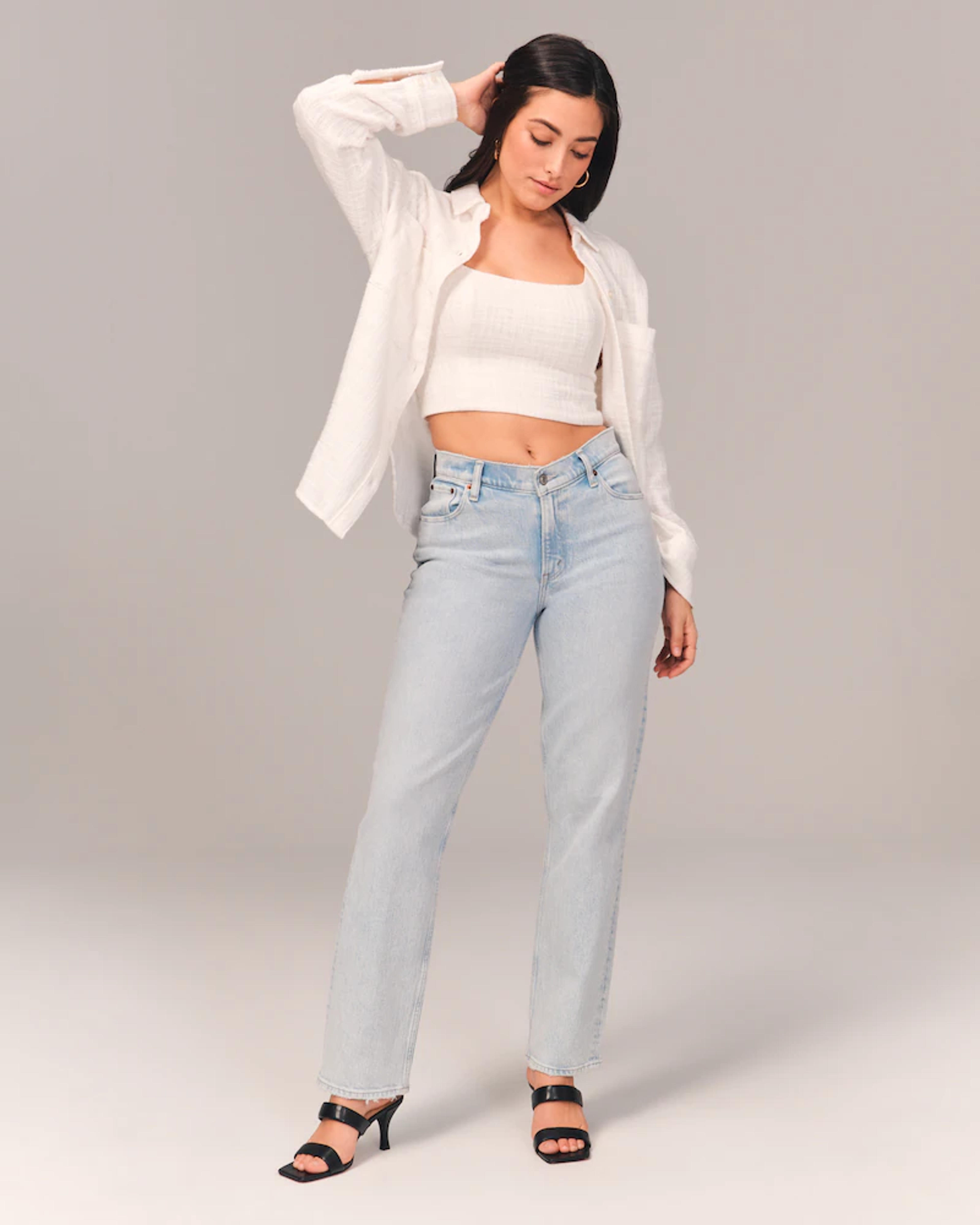 Curve Love Low Rise 90s Straight Jeans