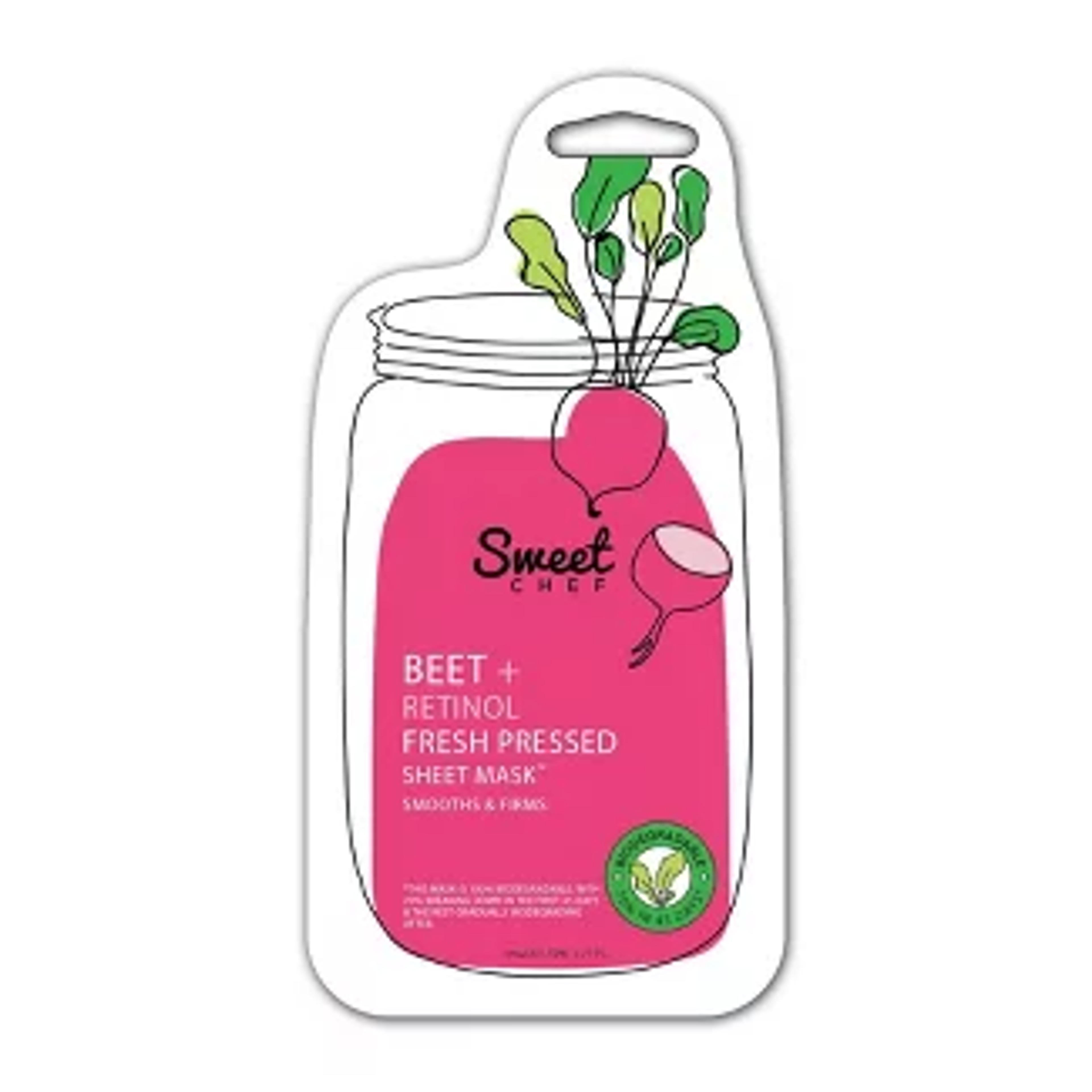 Sweet Chef Beet + Retinol Fresh Pressed Sheet Mask - 1ct : Target