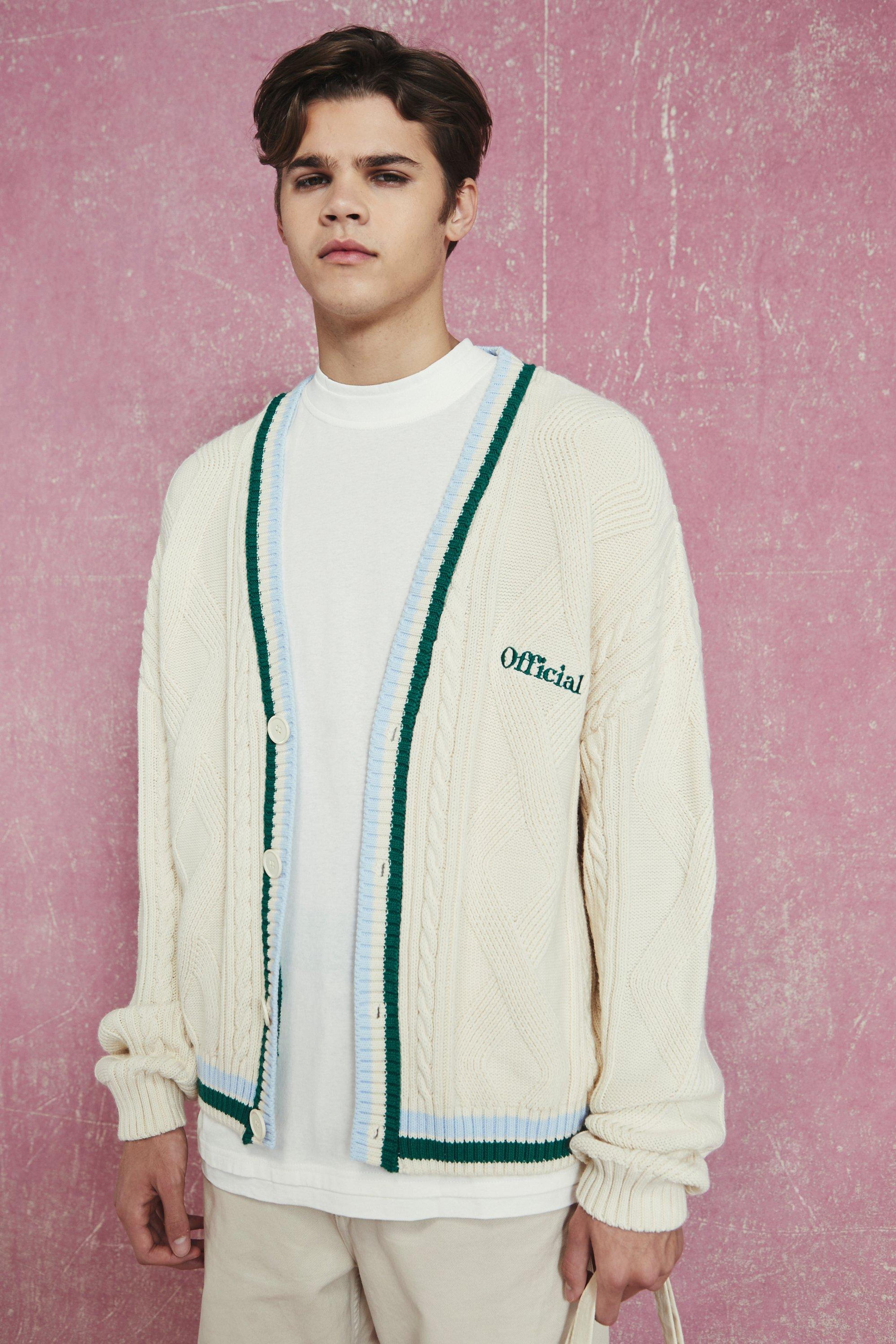 Boxy Cable Knit Official Cardigan