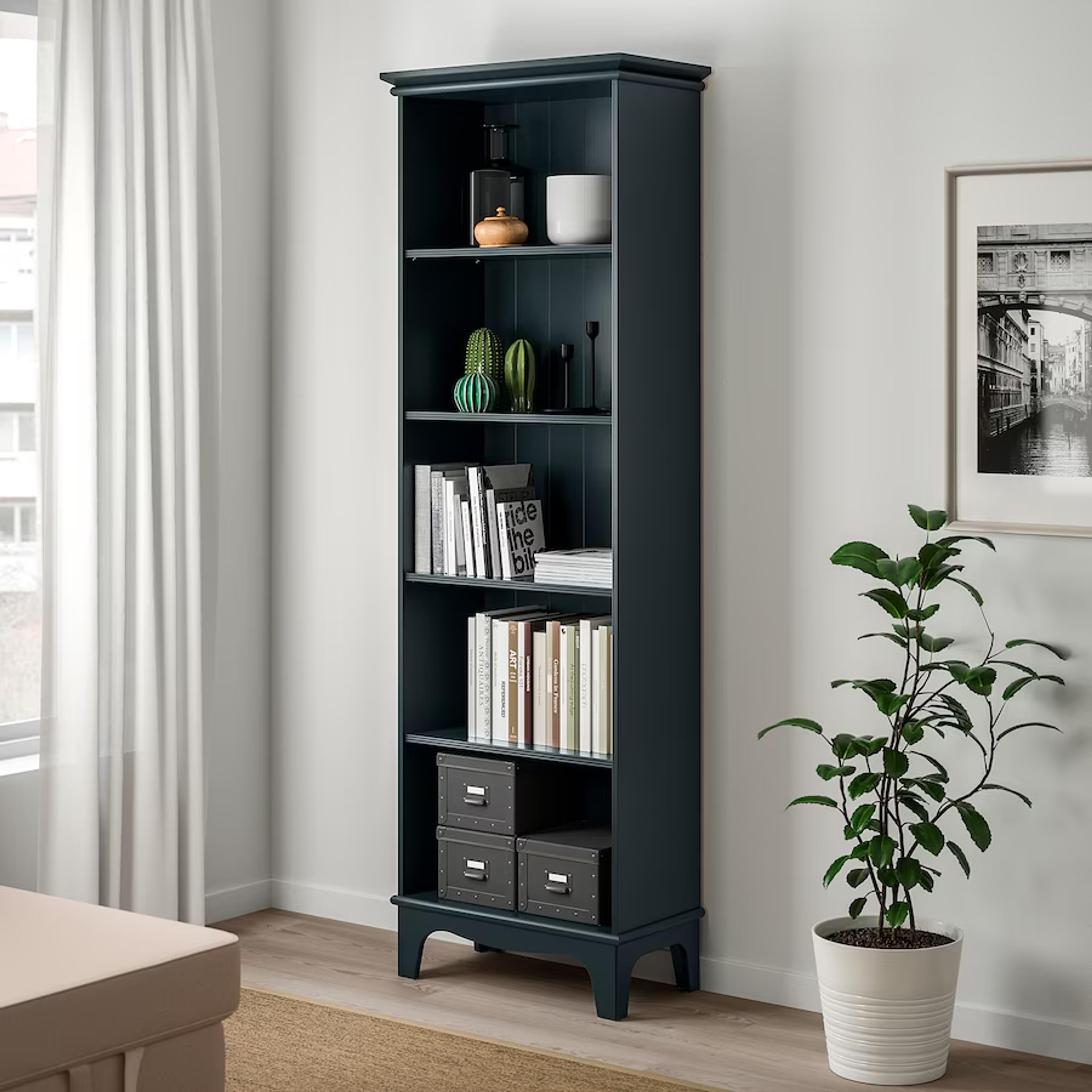 LOMMARP Bookcase, dark blue-green, 25 5/8x78 3/8" - IKEA