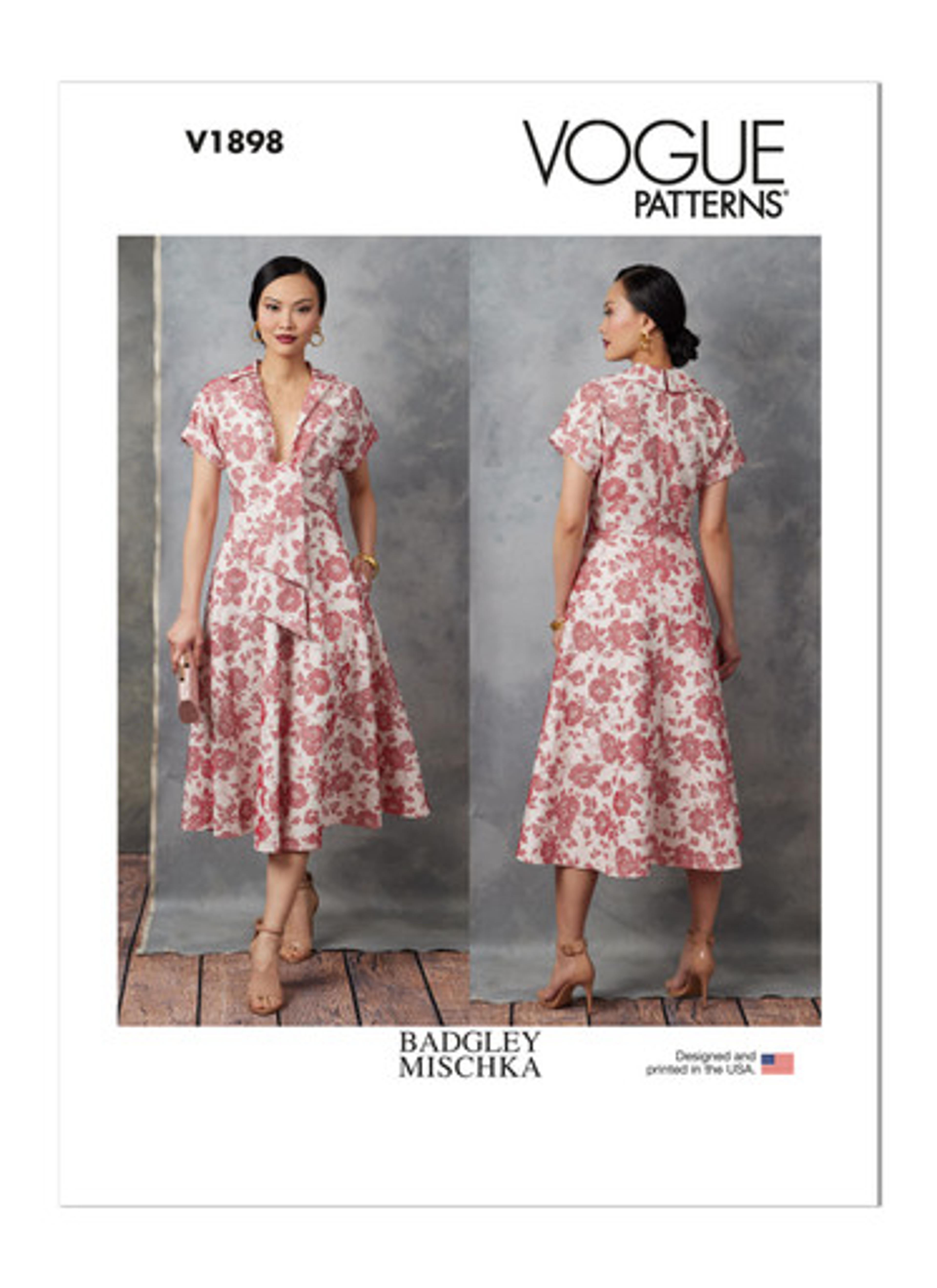 V1898 | Misses' Dress by Badgley Mischka | Vogue Patterns