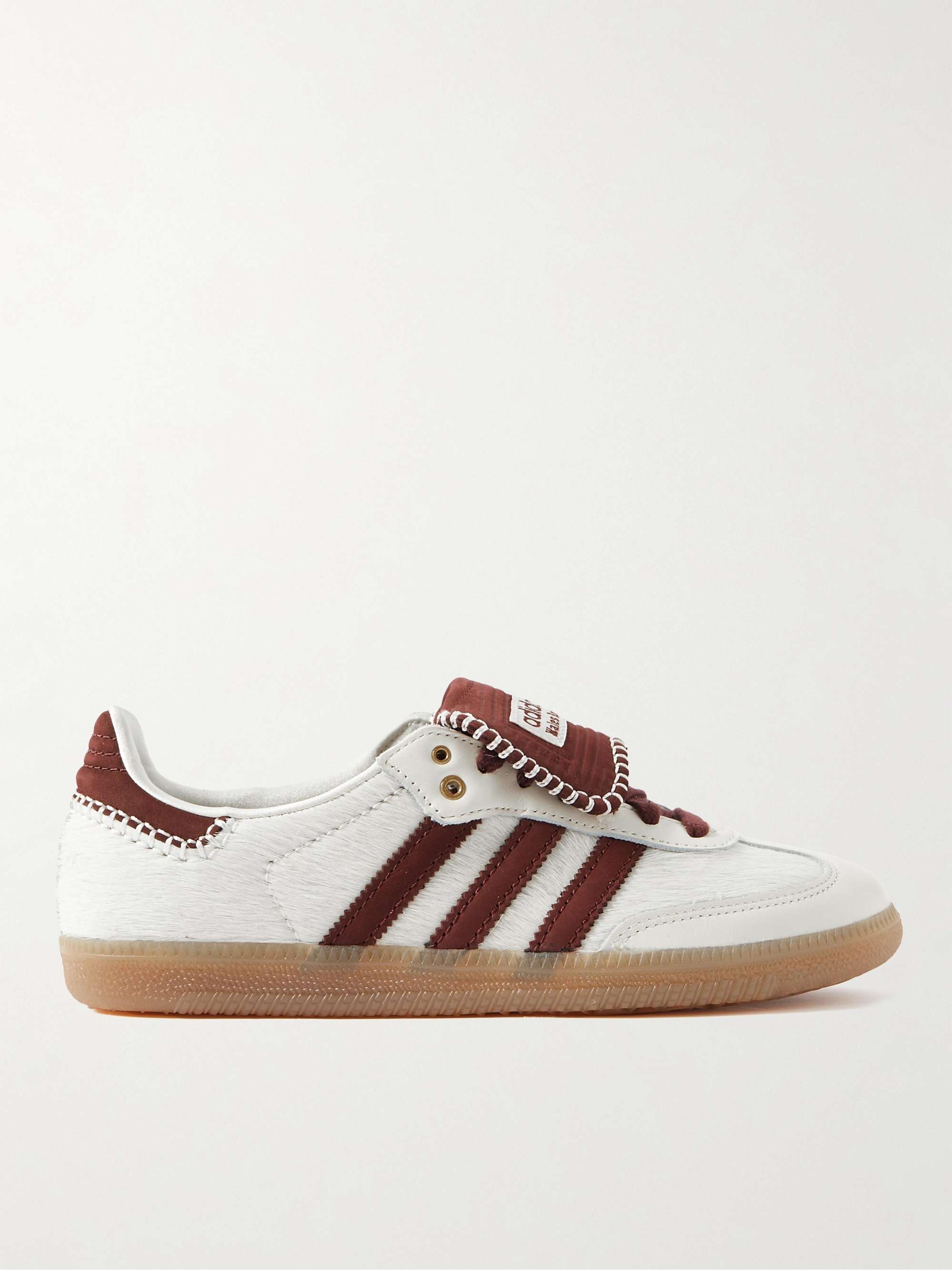 ADIDAS CONSORTIUM + Wales Bonner Samba Leather-Trimmed Pony Hair Sneakers for Men