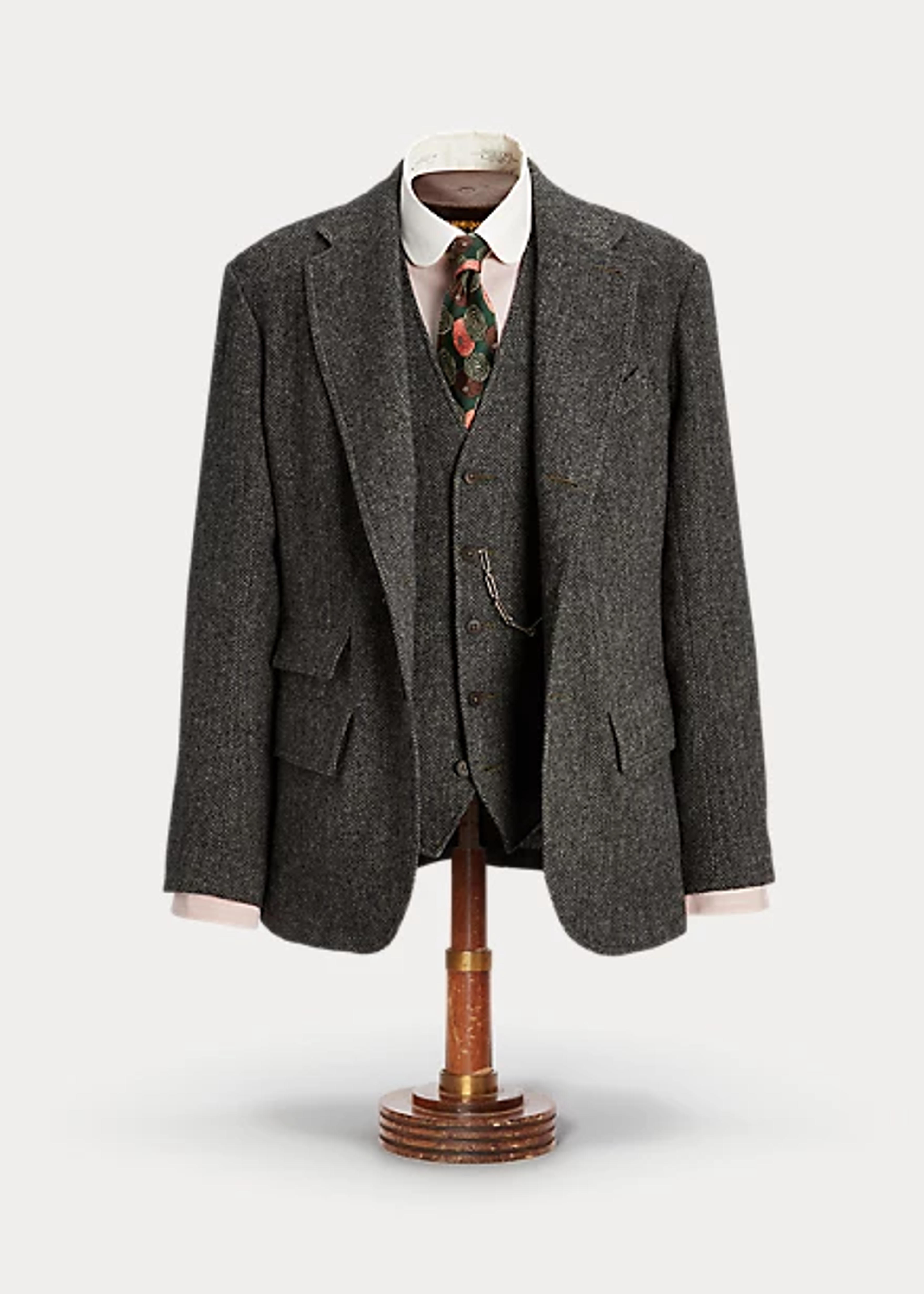 Unconstructed Herringbone Sport Coat