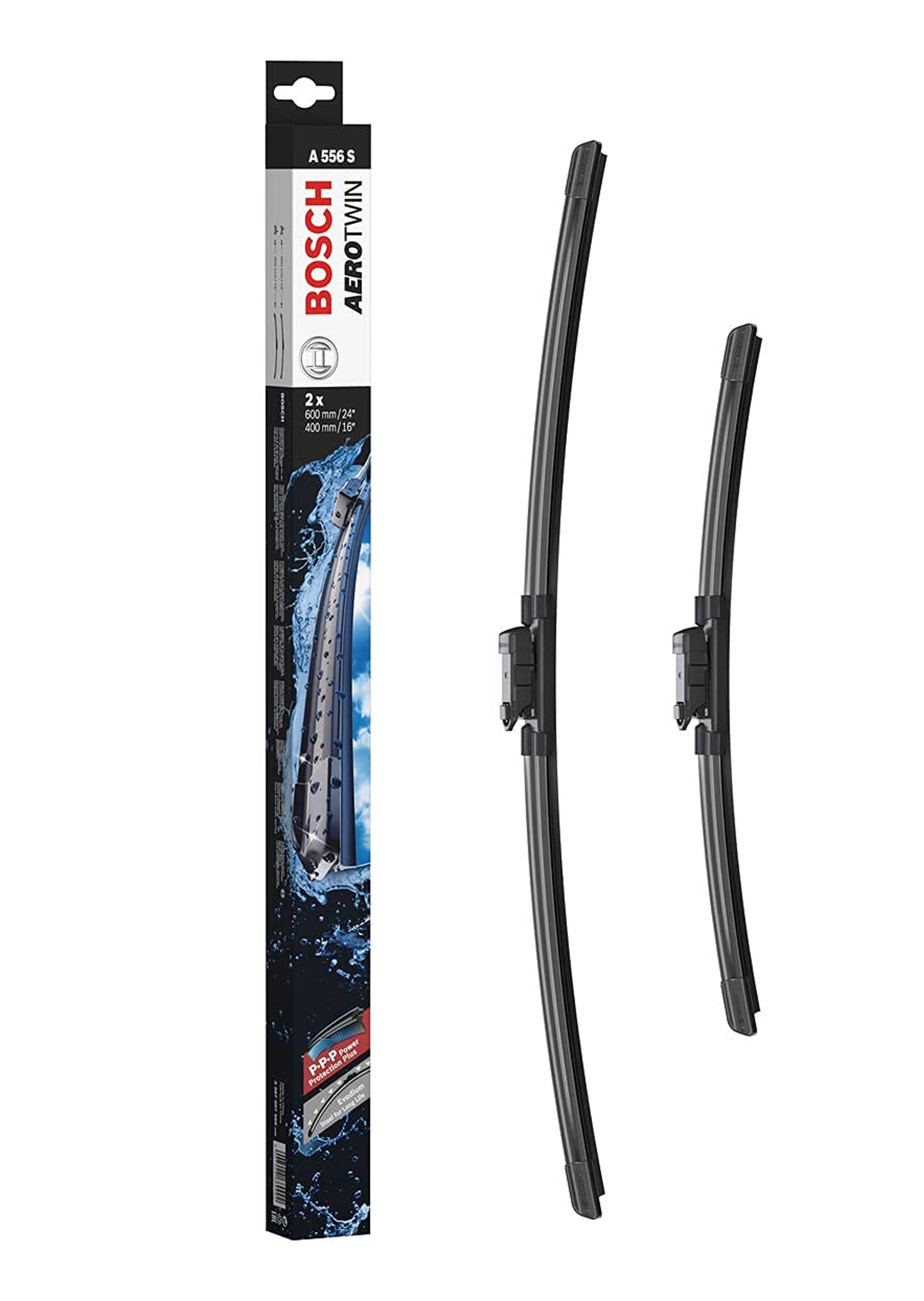 Bosch Wiper Blade Aerotwin A556S, Length: 600mm/400mm − Set of Front Wiper Blades