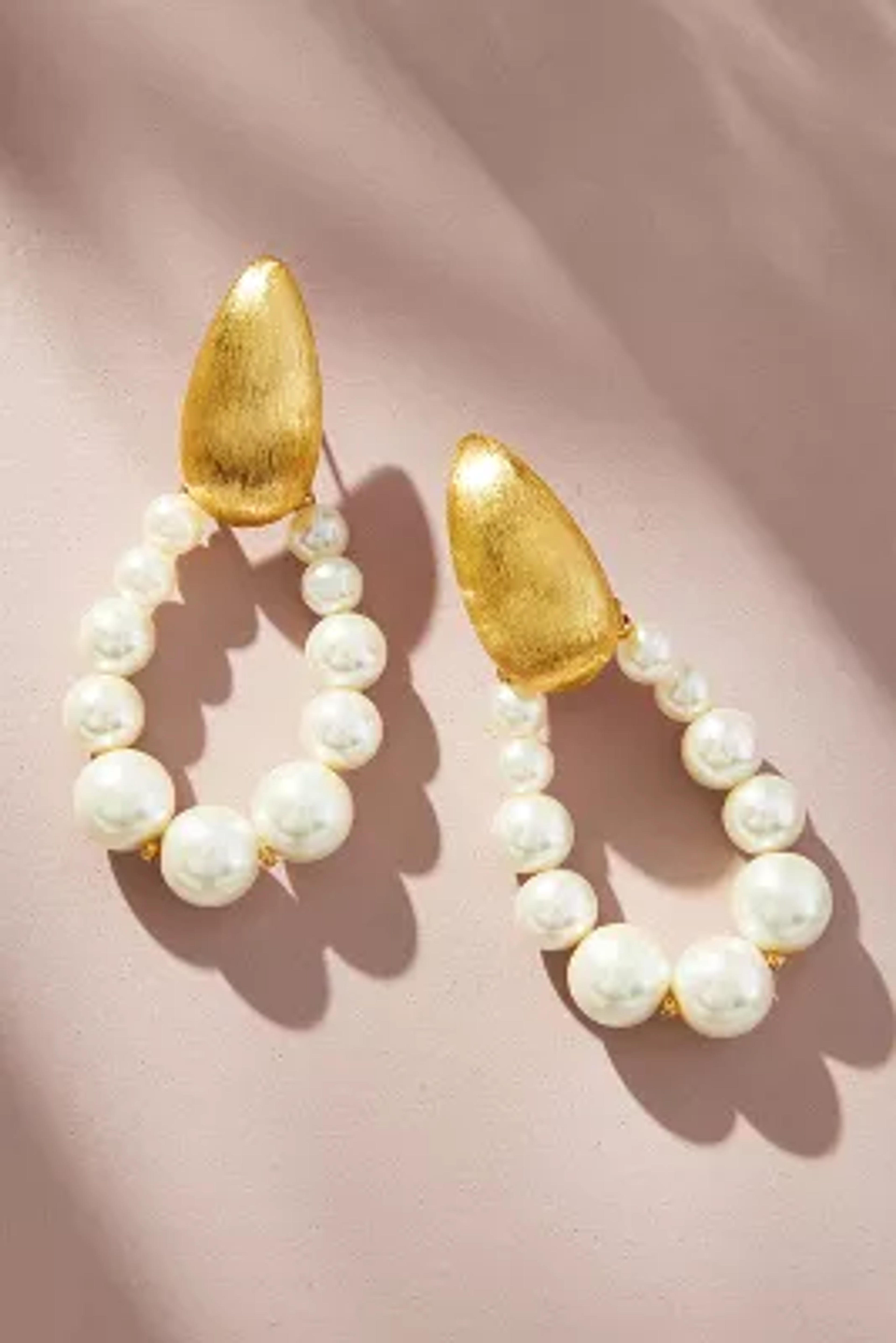 Looped Pearl Drop Earrings | Anthropologie