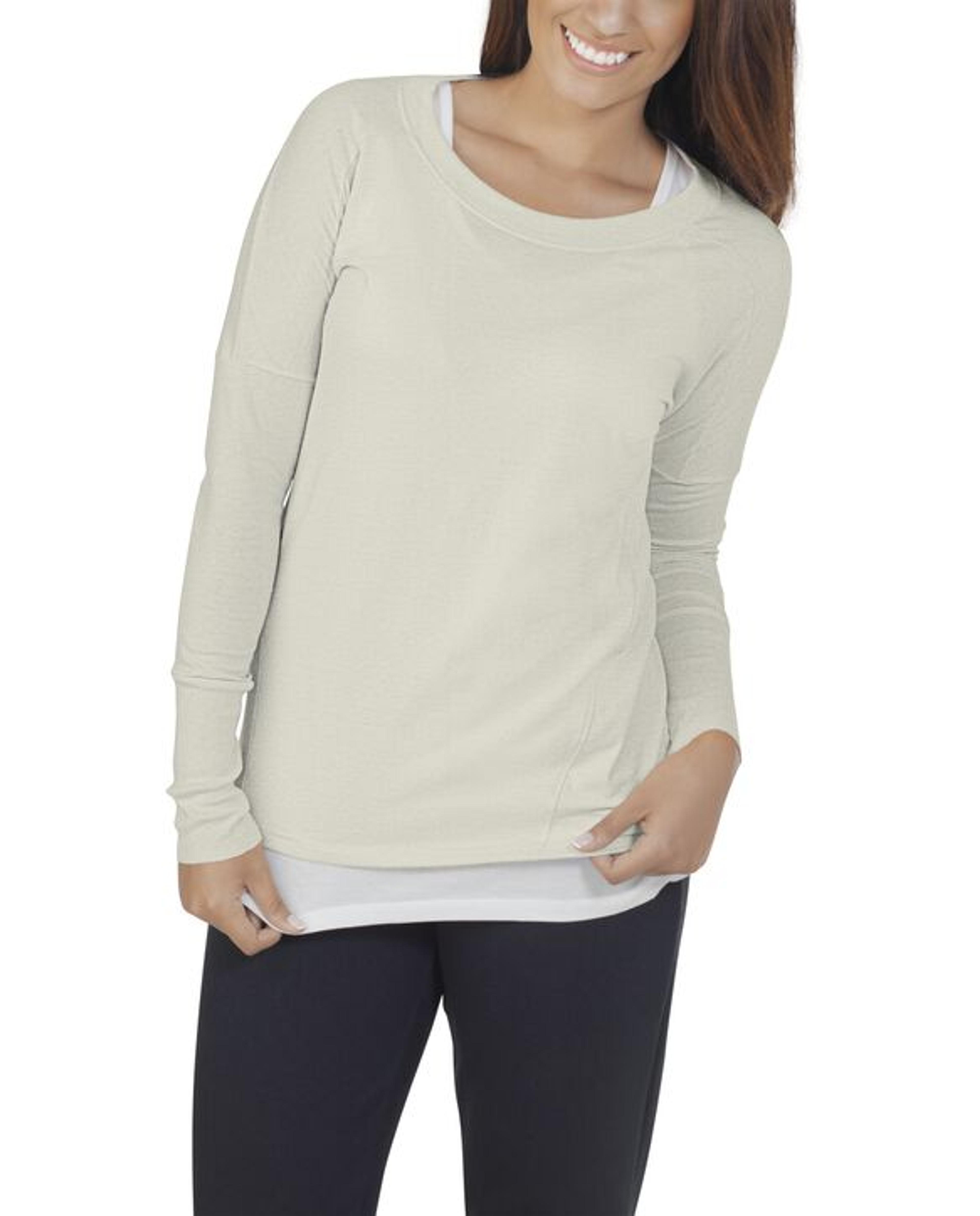 Women's Essentials Long Sleeve Scoop Neck T-Shirt, 1 Pack