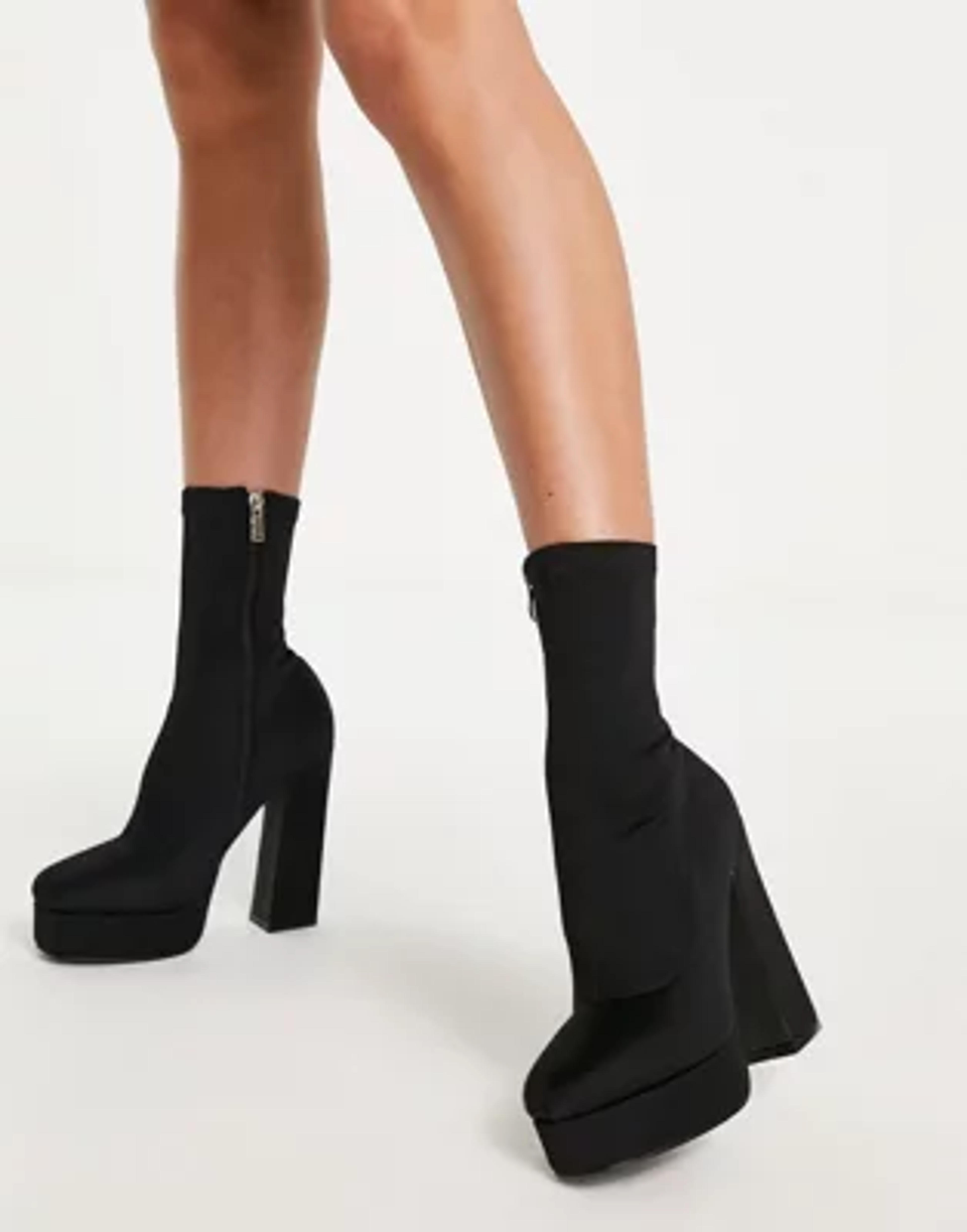 BEBO clancy heeled ankle boot in black | ASOS