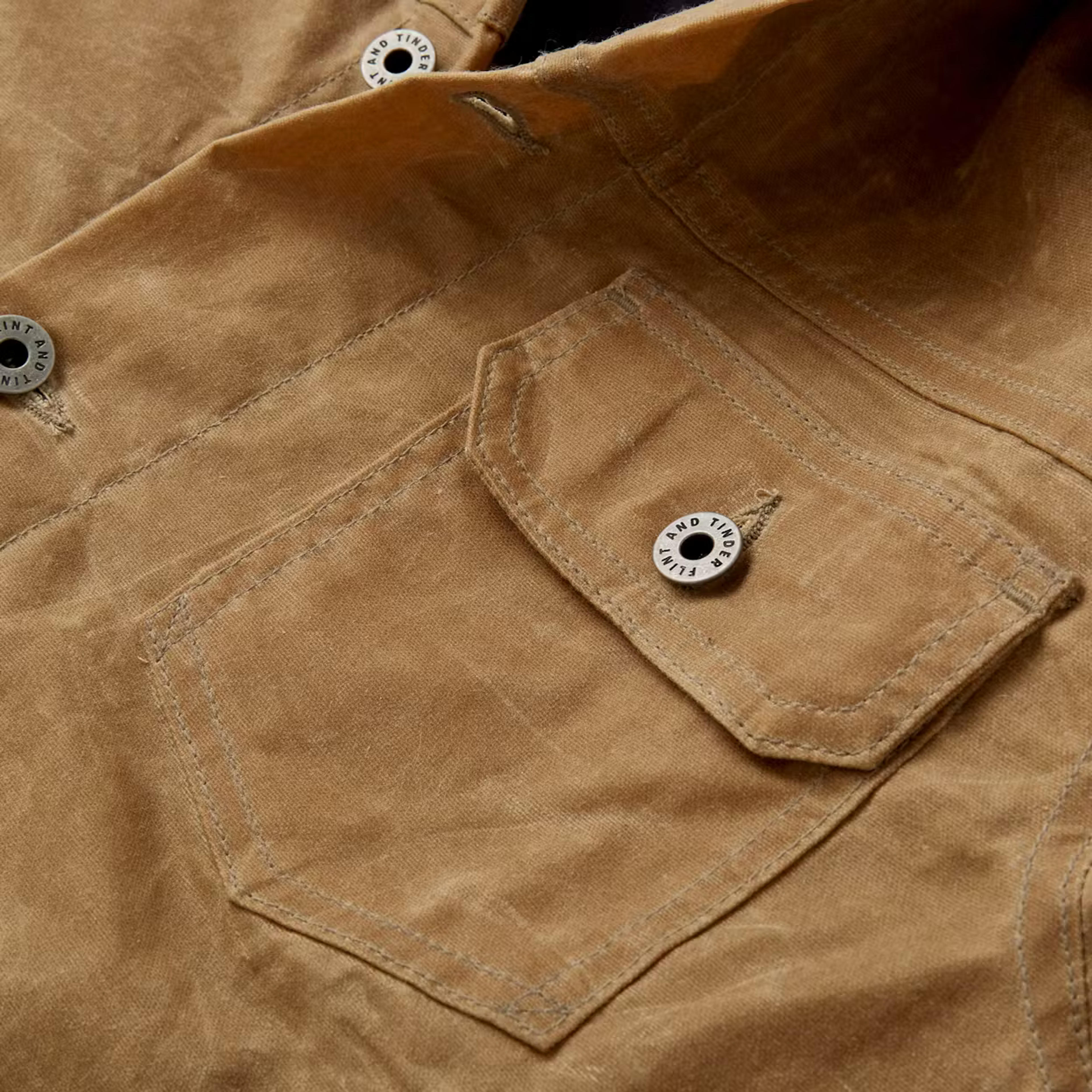 Flint and Tinder Flannel-Lined Waxed Trucker Jacket - Tall | Field Tan | Size: M ...