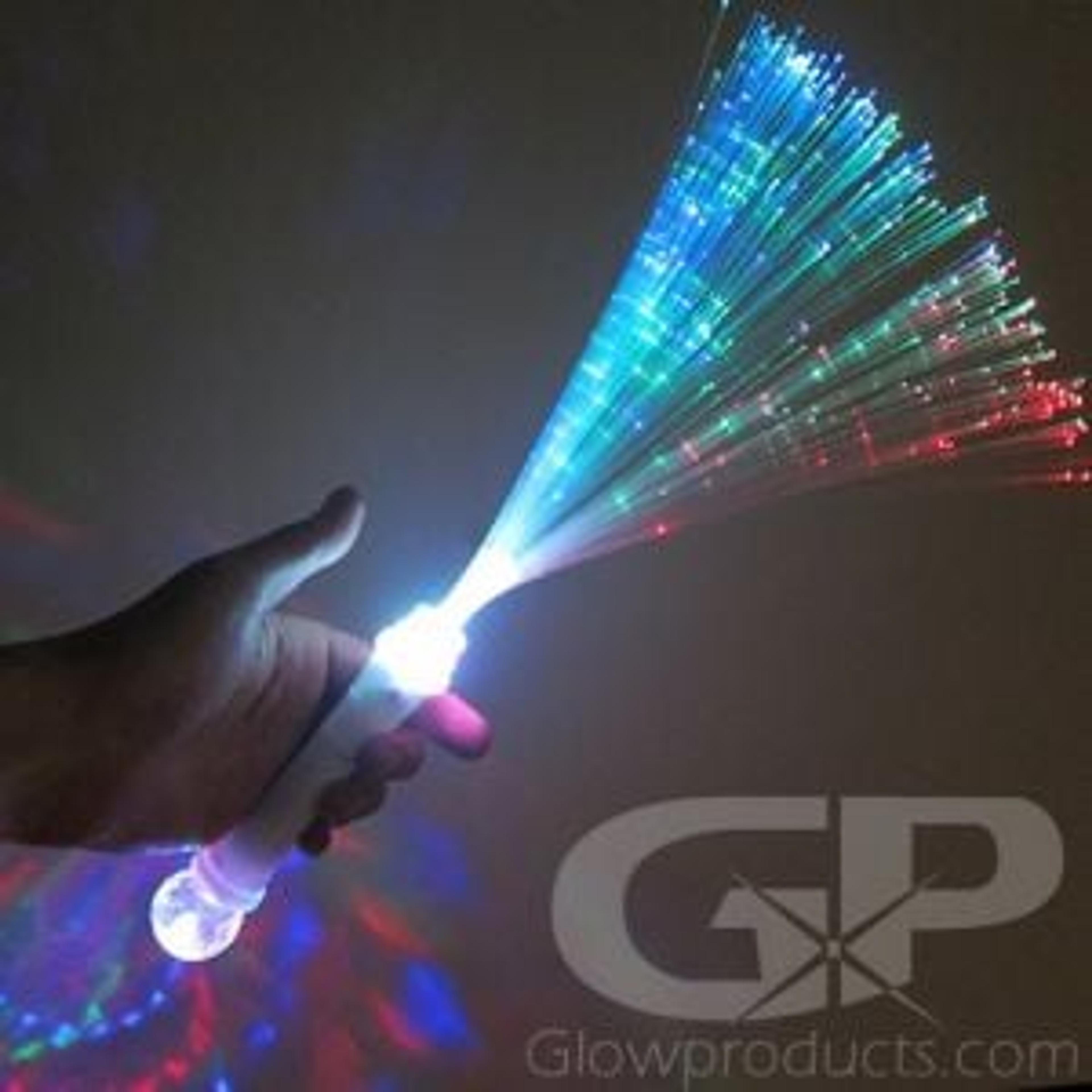 Fiber Optic Wands with Light Show Ball | Glowproducts.com