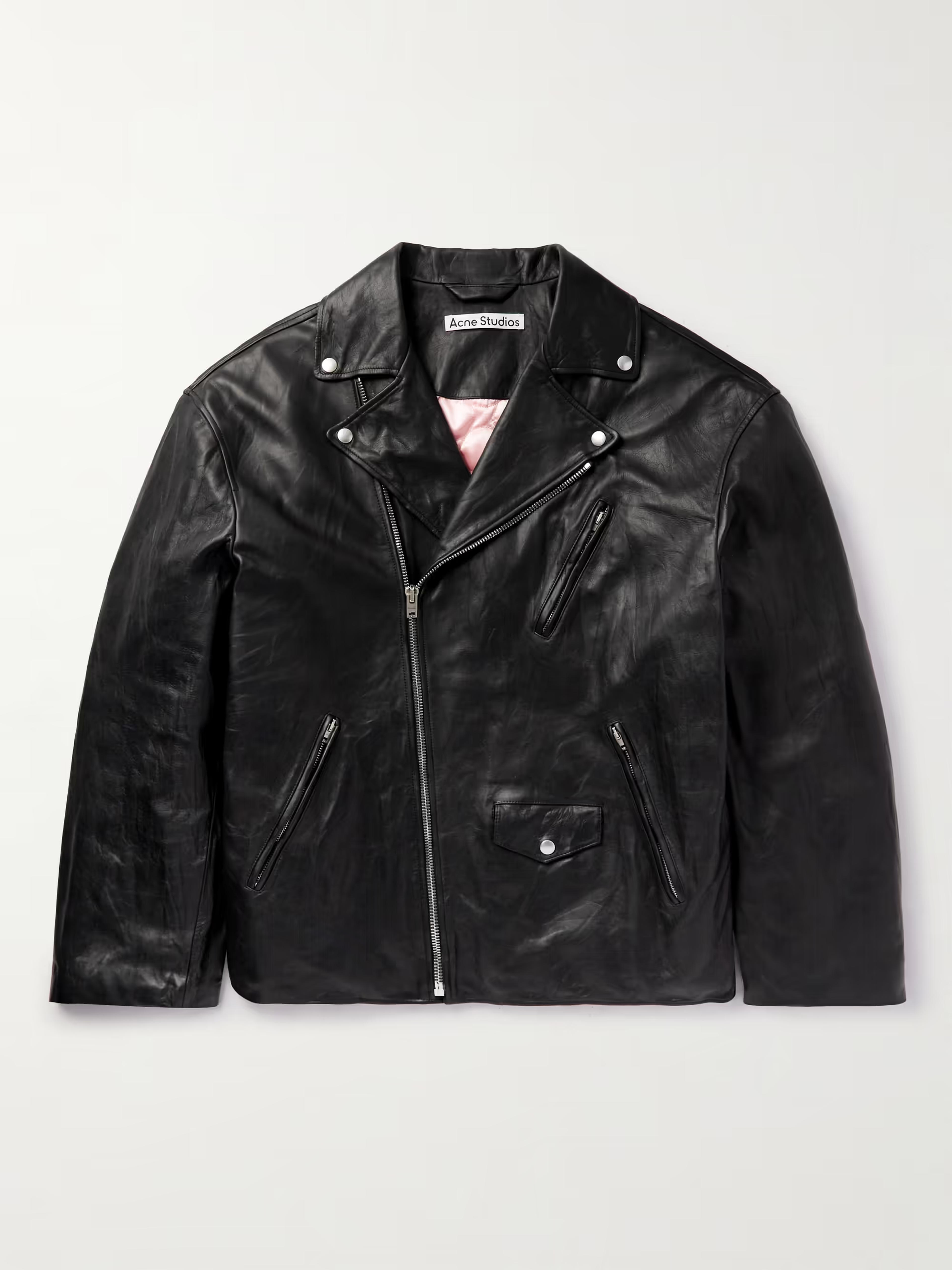 ACNE STUDIOS Distressed Leather Jacket | MR PORTER