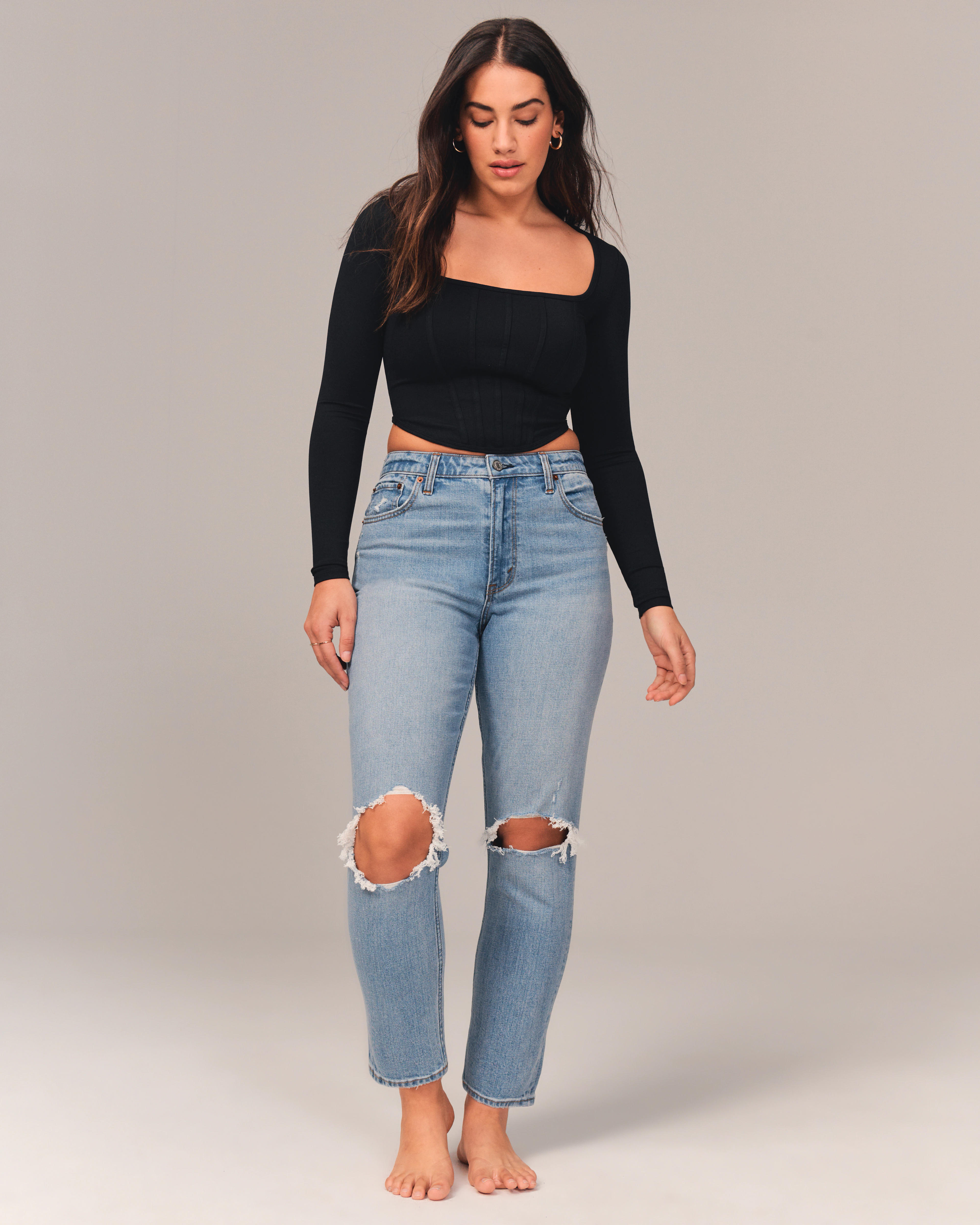 Curve Love High Rise Mom Jeans