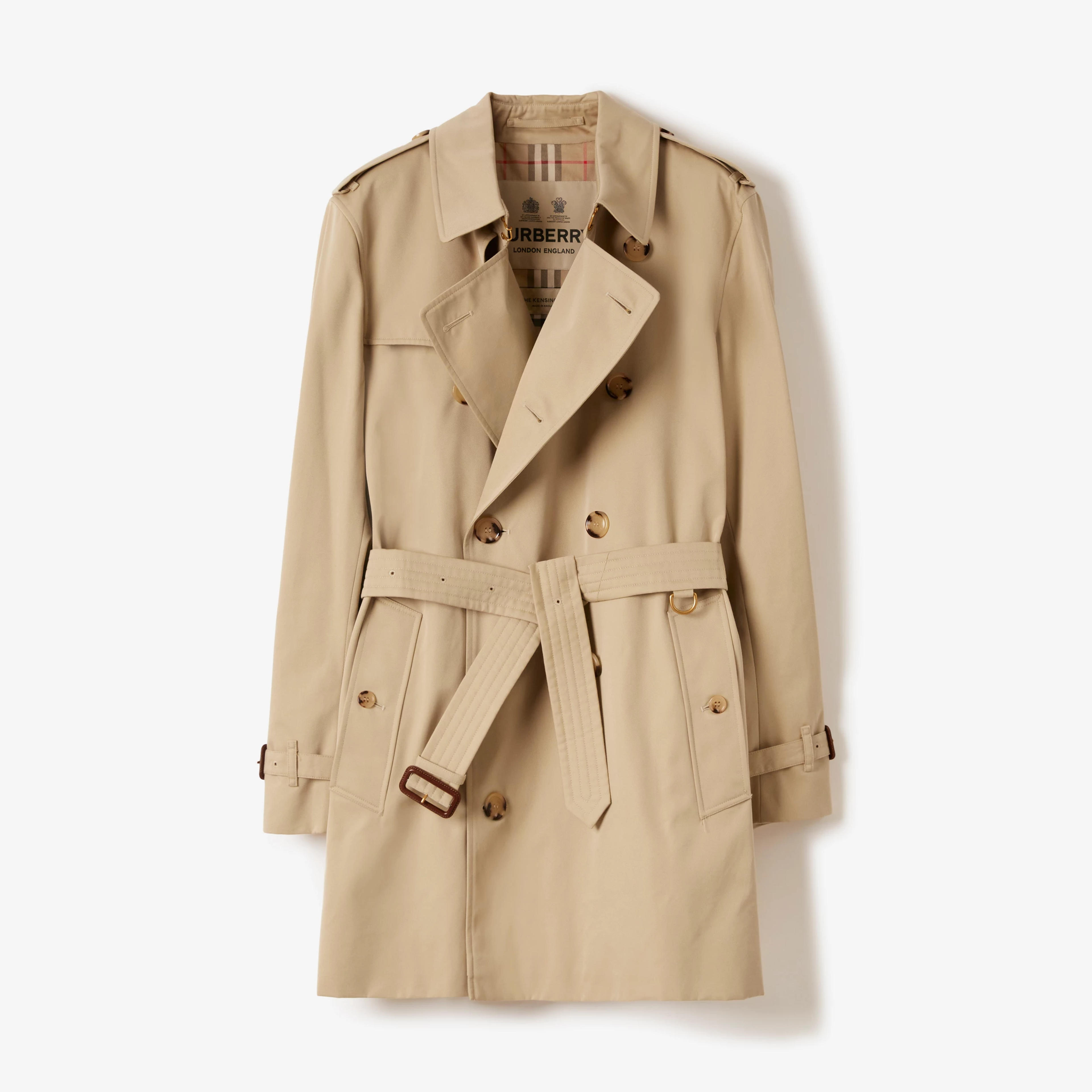 Short Kensington Heritage Trench Coat in Honey - Men | Burberry® Official