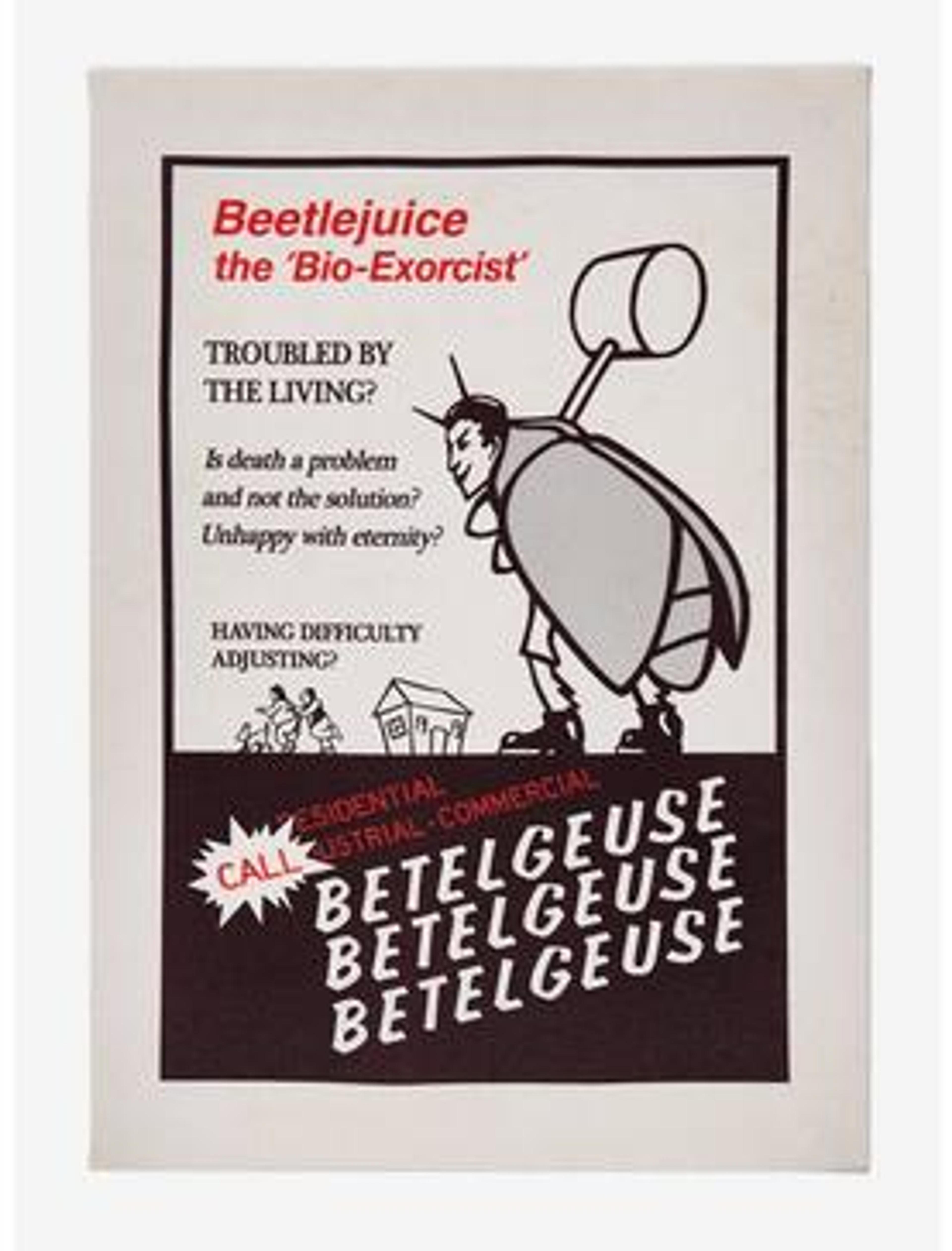 Beetlejuice Vintage News Ad Canvas Wall Art | Hot Topic