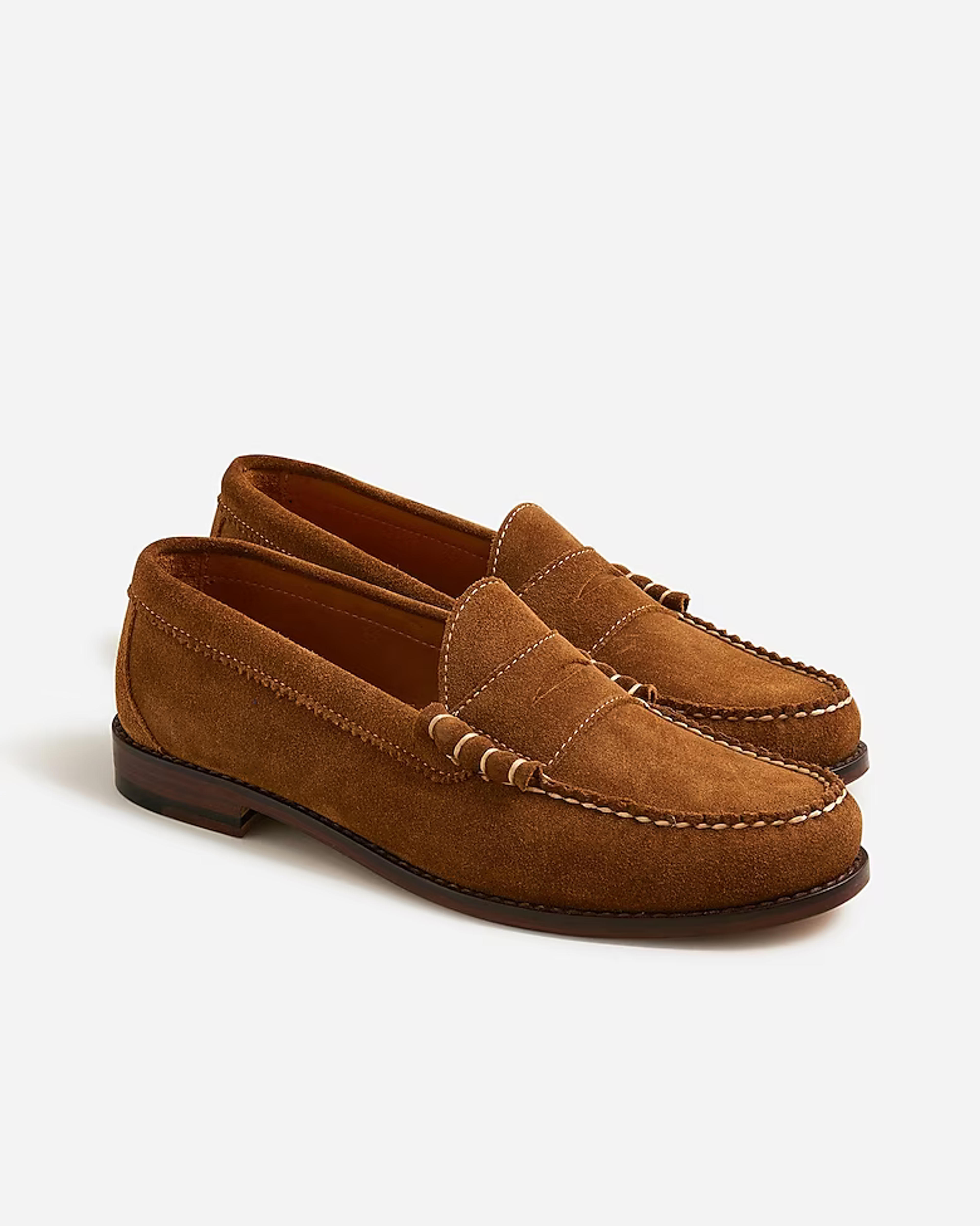 J.Crew: Camden Suede Loafers With Leather Soles For Men