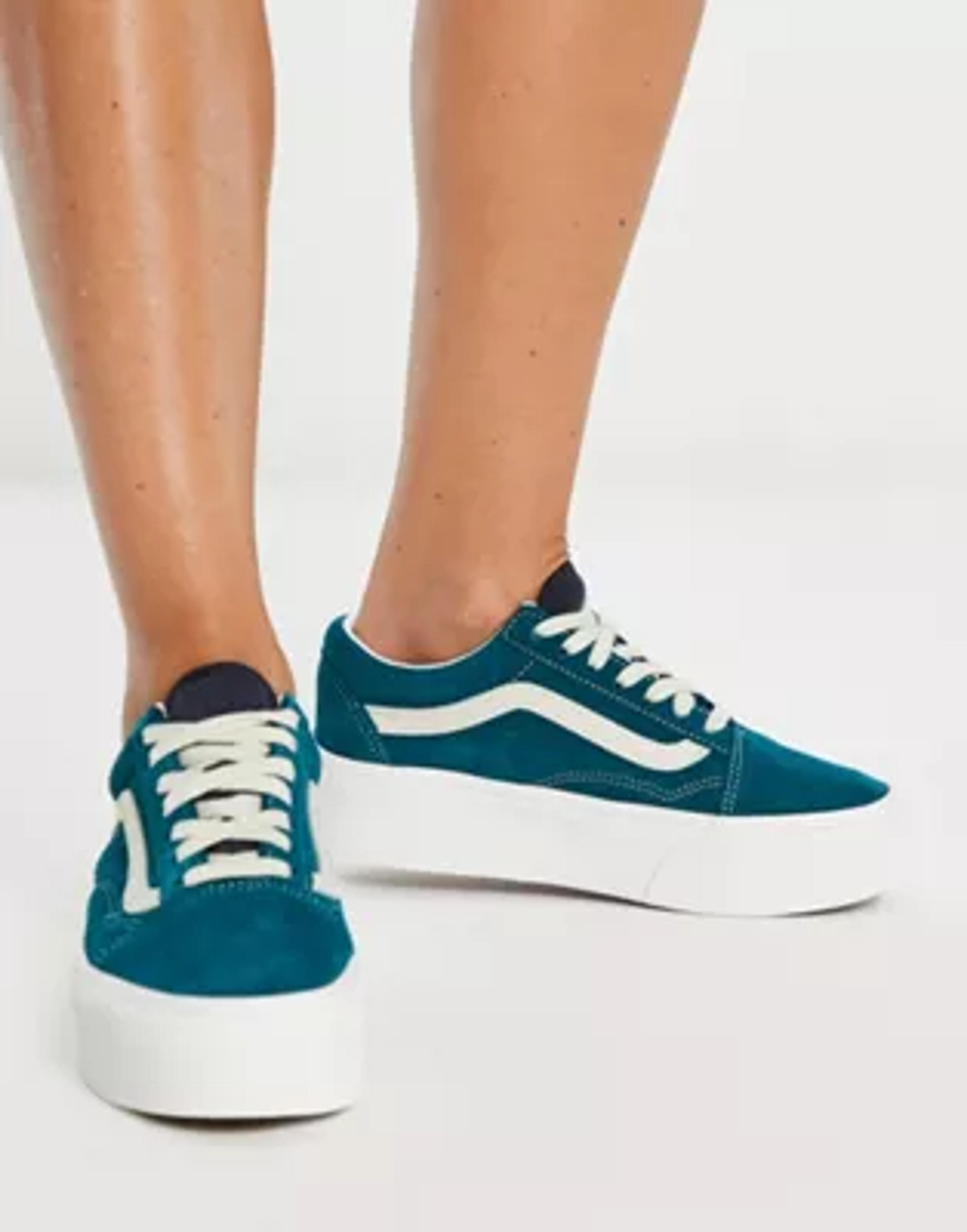 Vans Old Skool Stackform trainers in teal | ASOS