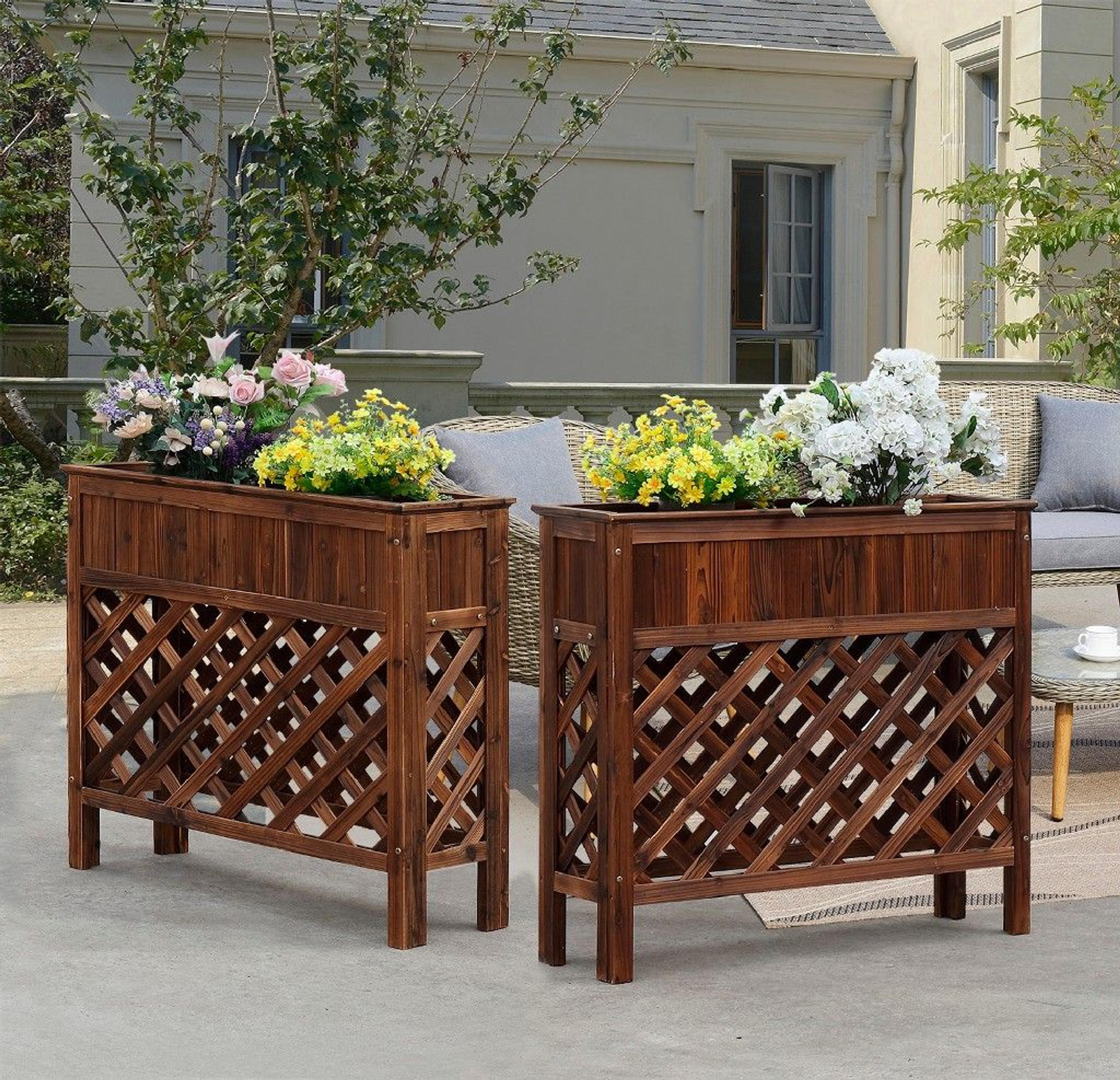 Planters & Potts Large Raised Patio Planter - Convenience Concepts G10112