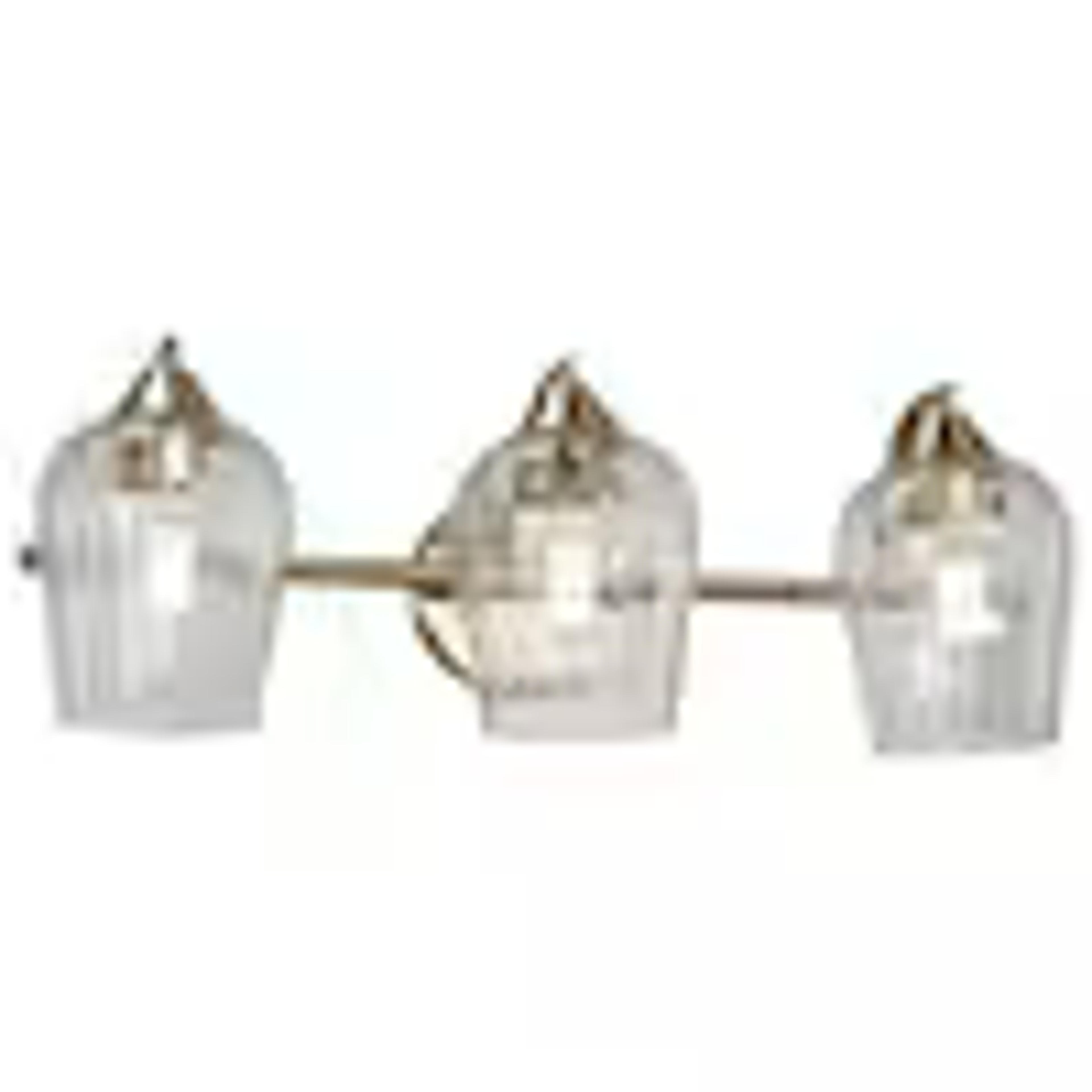 allen + roth Rumie 22.05-in 3-Light Brushed Gold Modern/Contemporary Vanity Light Lowes.com