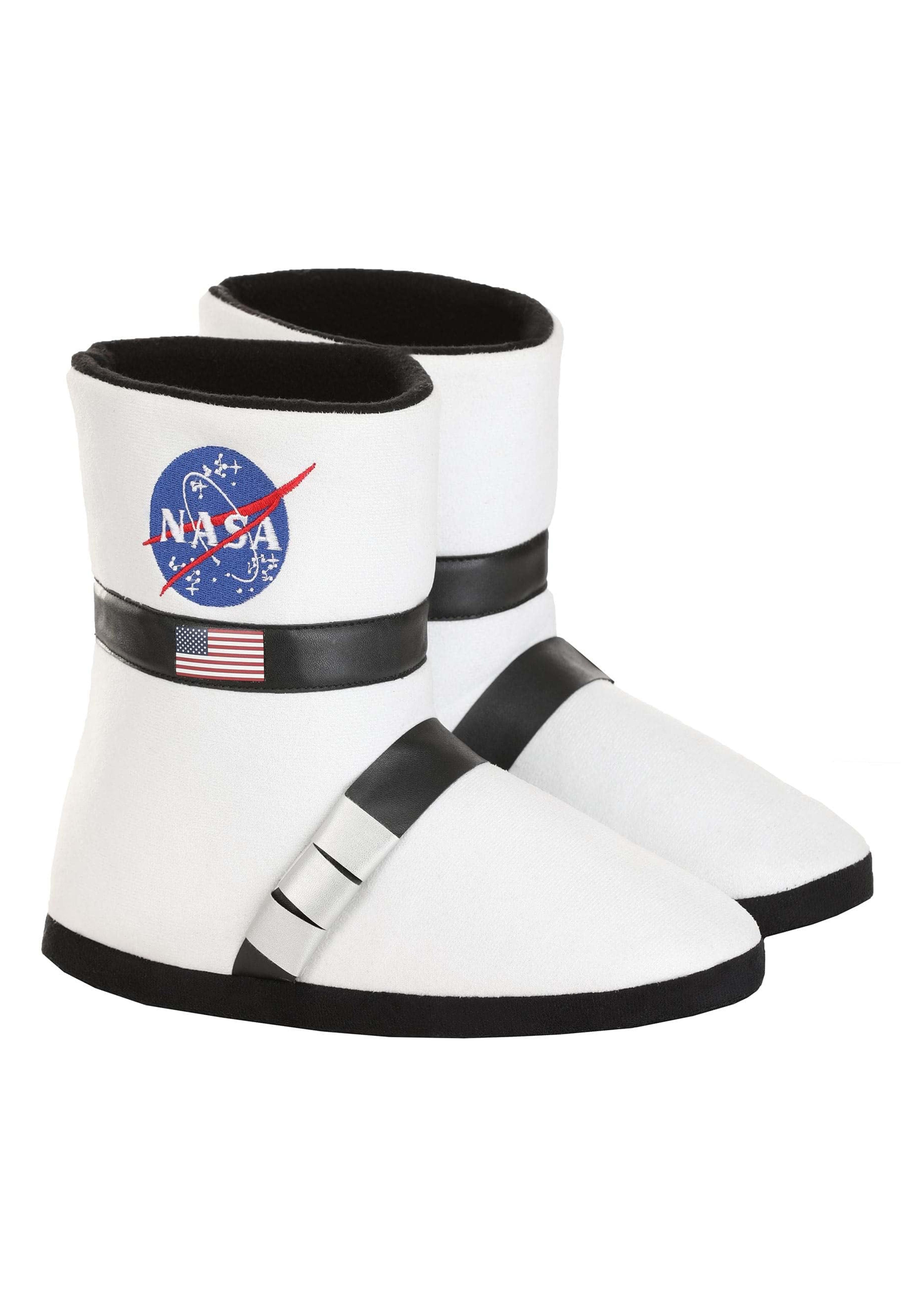 Ground Up Astronaut Adult Boot Slippers - L/XL White