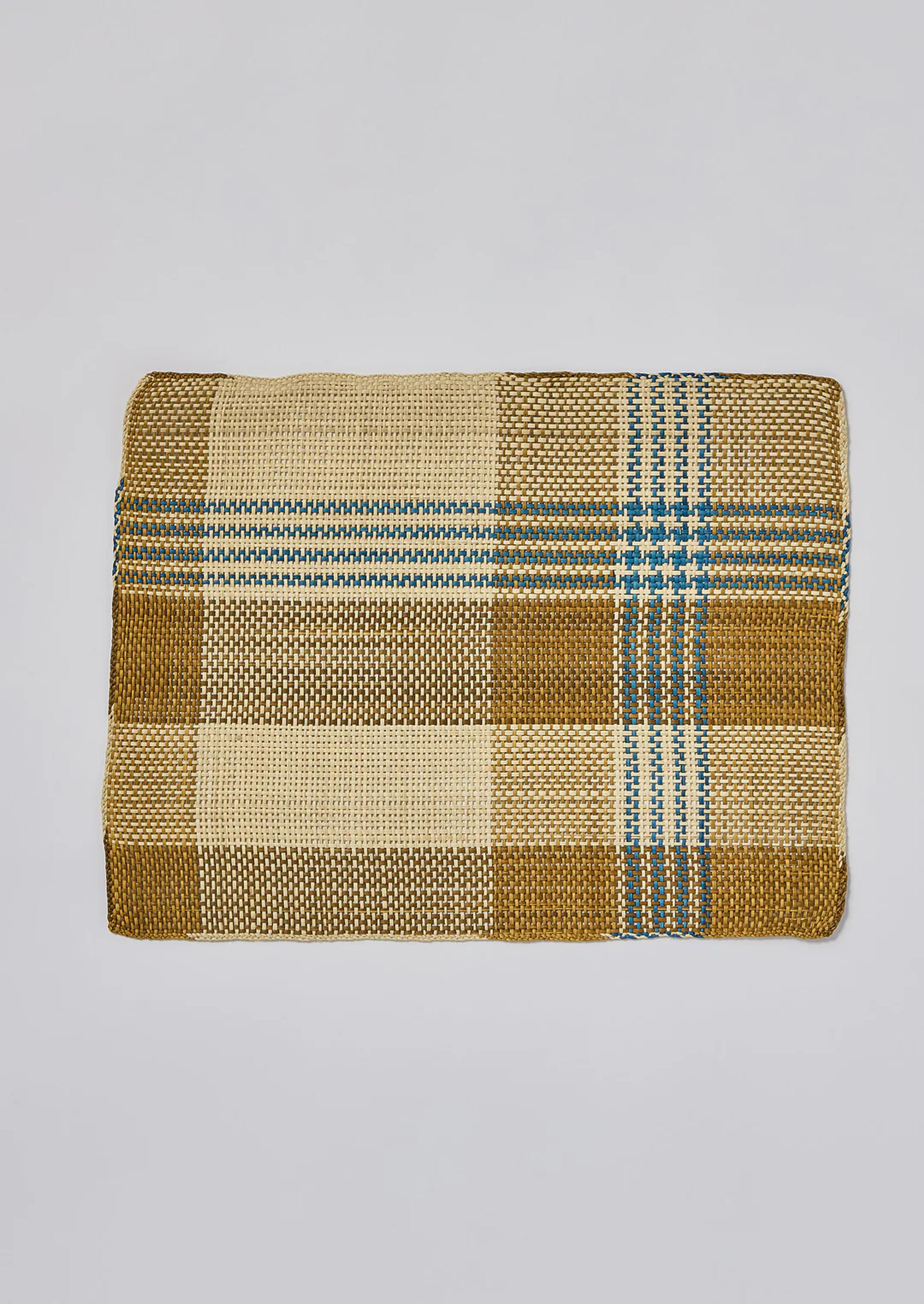 Hand Woven Checked Placemat Set | Tobacco/Natural | TOAST
