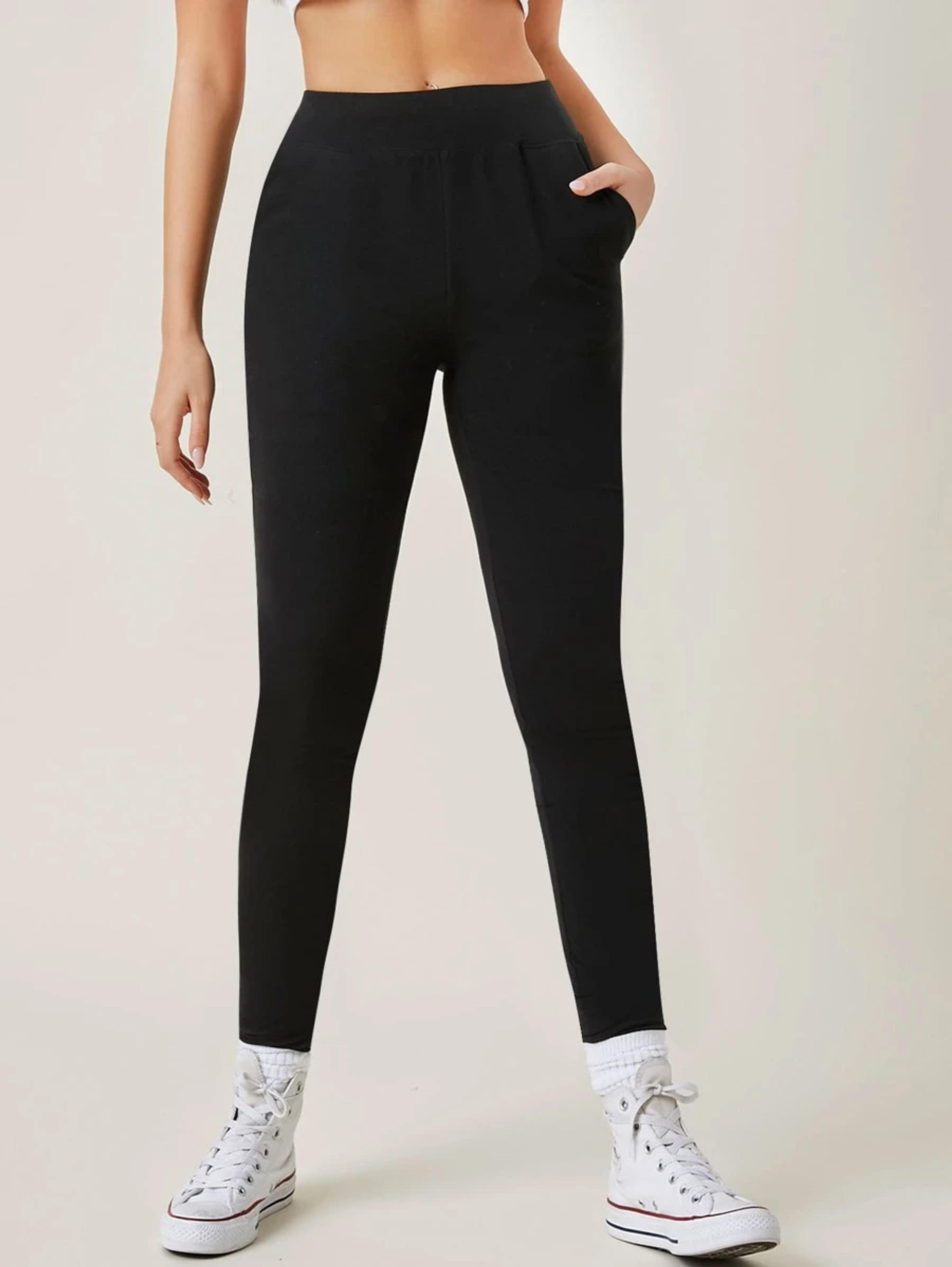 SHEIN BASICS Slant Pocket Skinny Pants | SHEIN USA