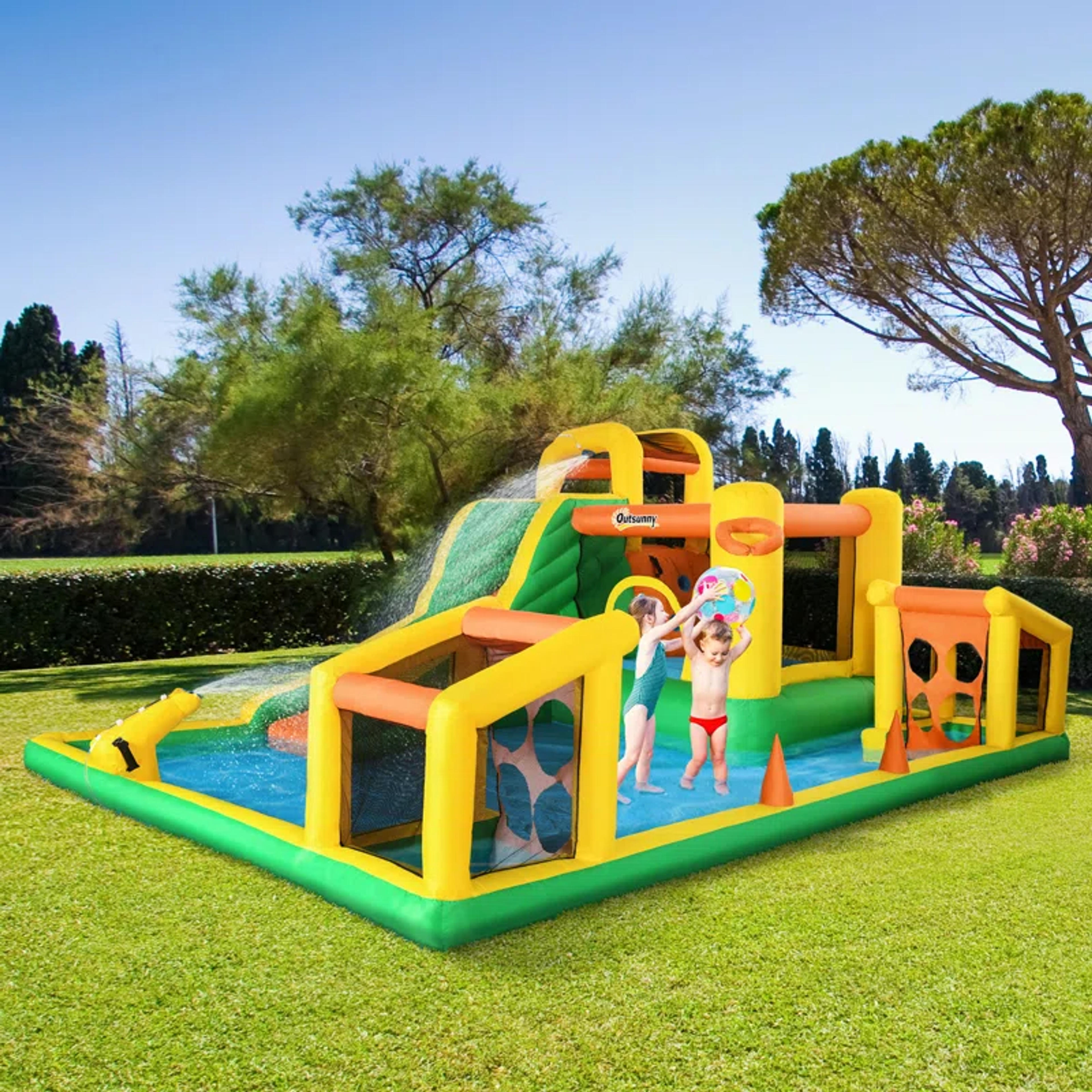 16' x 12' Bounce House with Water Slide and Air Blower