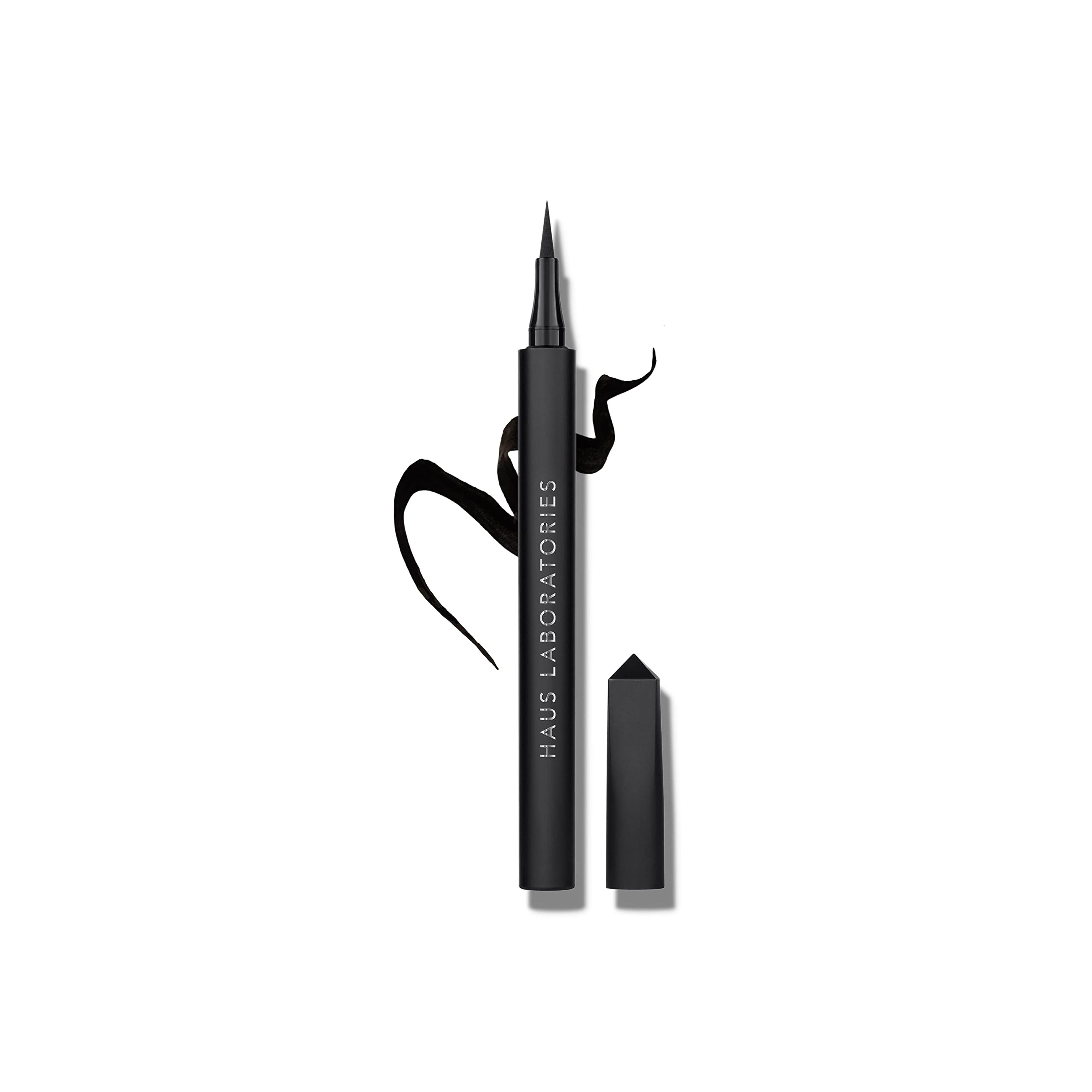 HAUS LABORATORIES by Lady Gaga: LIQUID EYE-LIE-NER | Felt-Tip or Microtip Liquid Eyeliner Pen in Black & Brown, Long Lasting & Smudgeproof, Flexible & Precise Tip, Vegan & Cruelty-Free | .03 Fl. Oz Liquid Eyeliner 01 - Punk (Liquid)