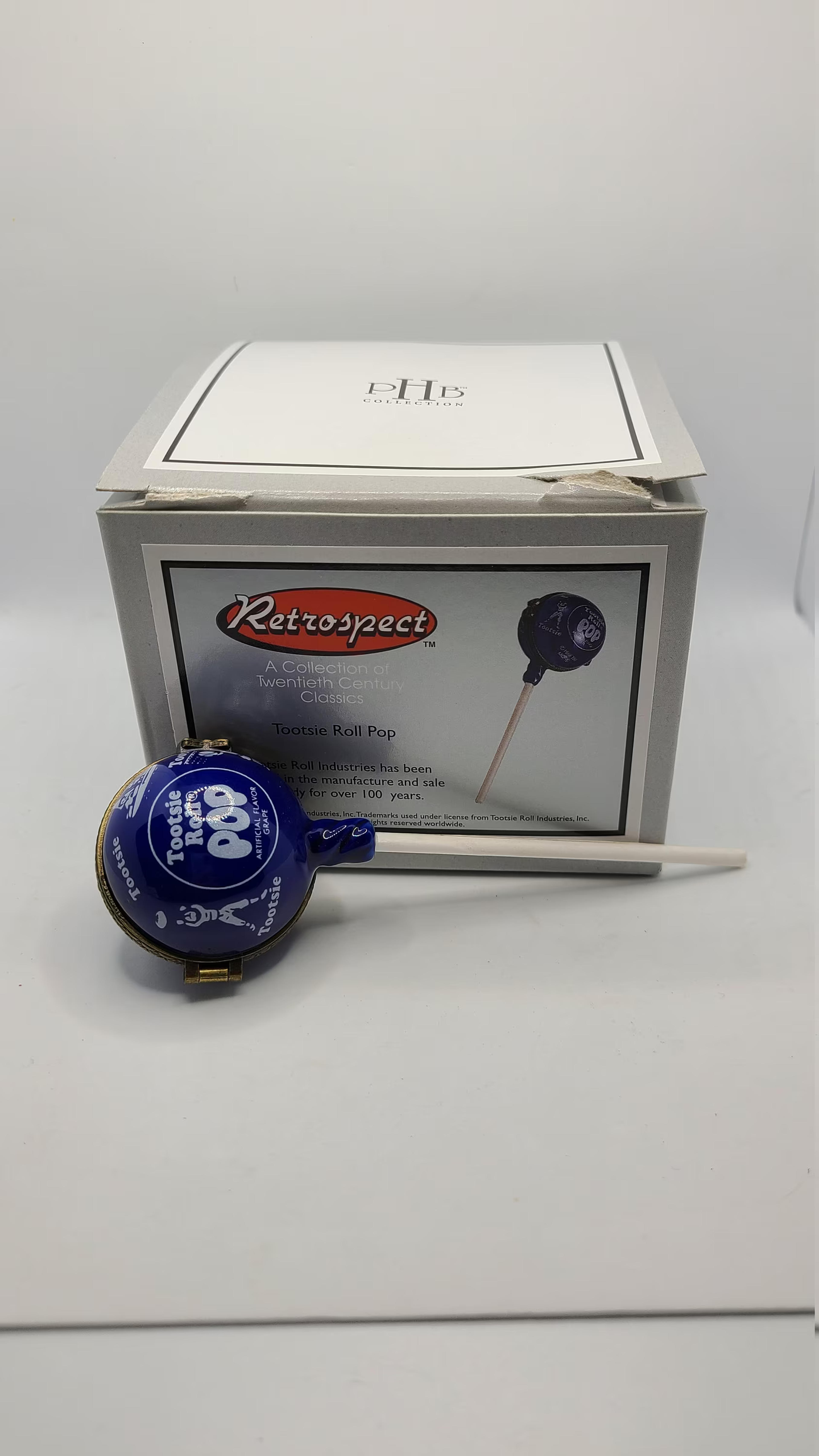 1998 Blue Tootsie Pop Porcelain Hinged Box With Original Box. - Etsy