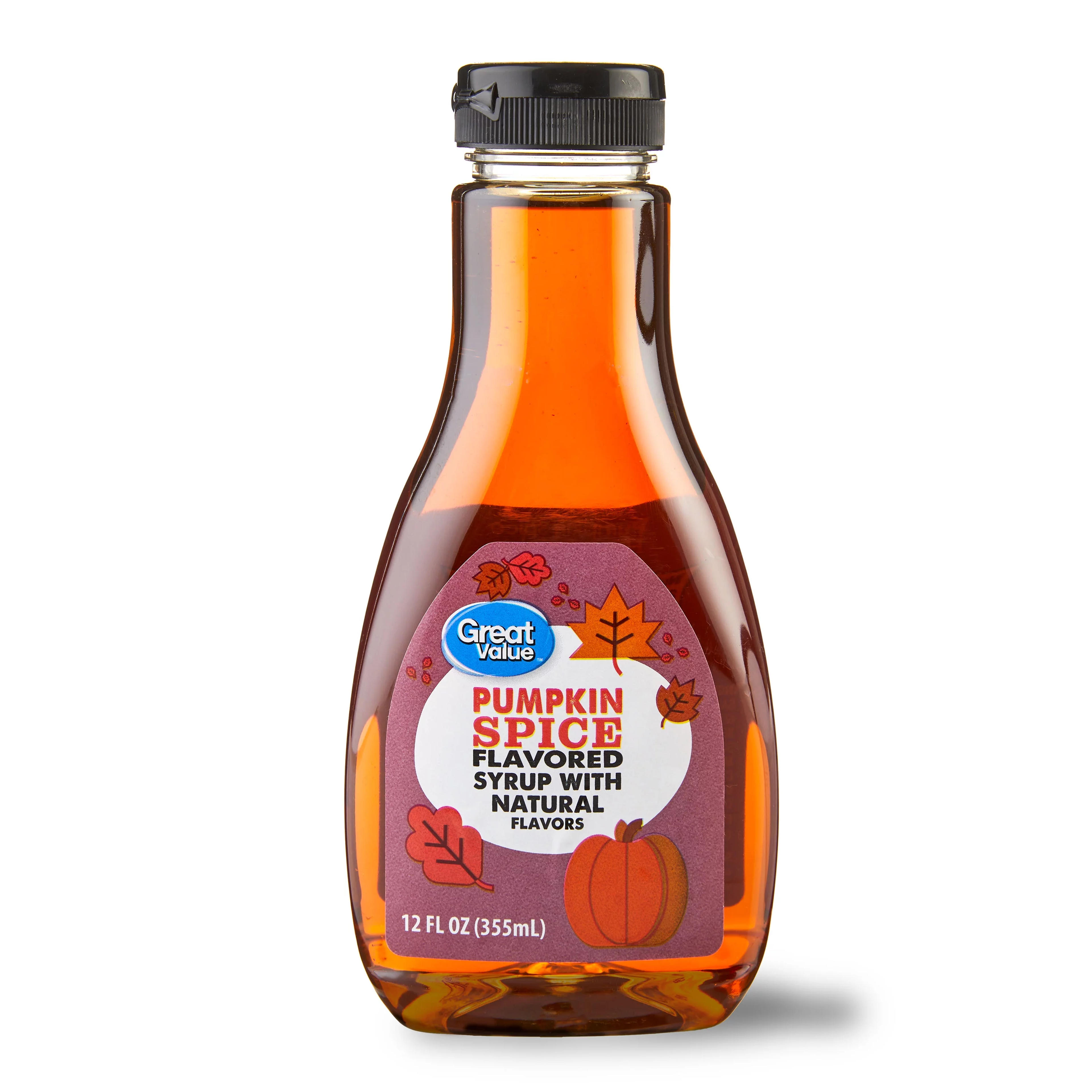 Great Value Pumpkin Spice Flavored Syrup, 12 fl oz