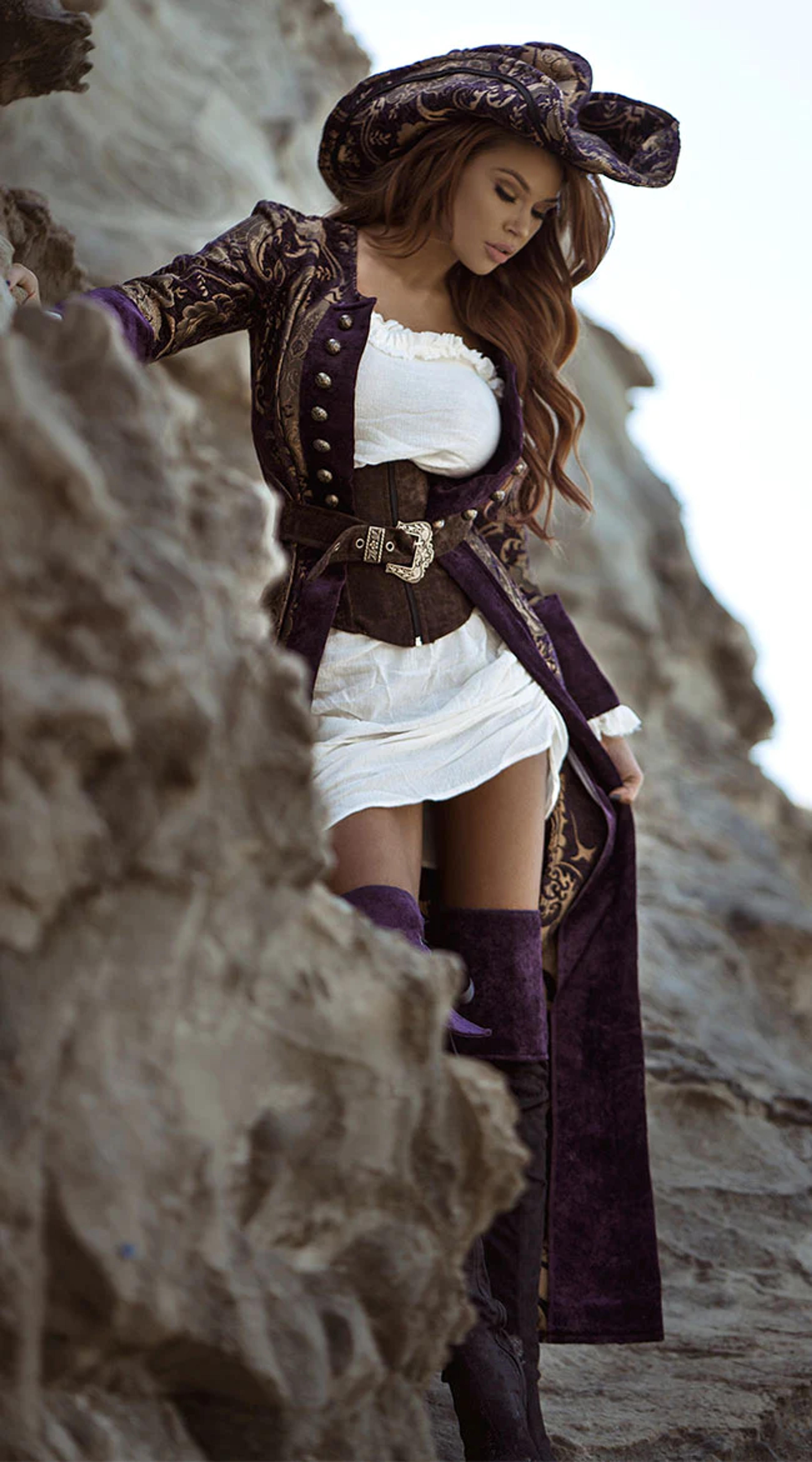 Decadent Pirate Diva Costume - As Shown / X-Large