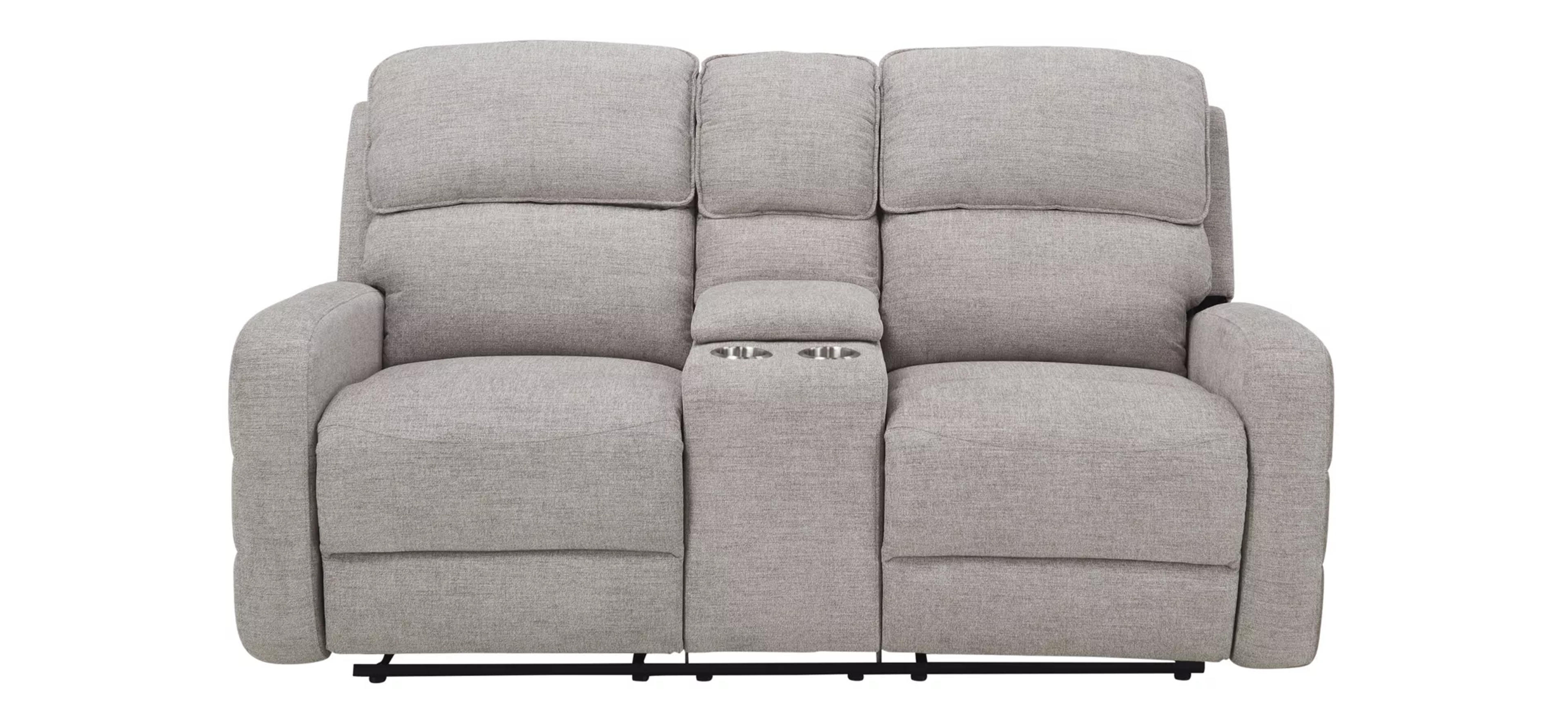 Everitt Chenille Power Console Loveseat | Raymour & Flanigan