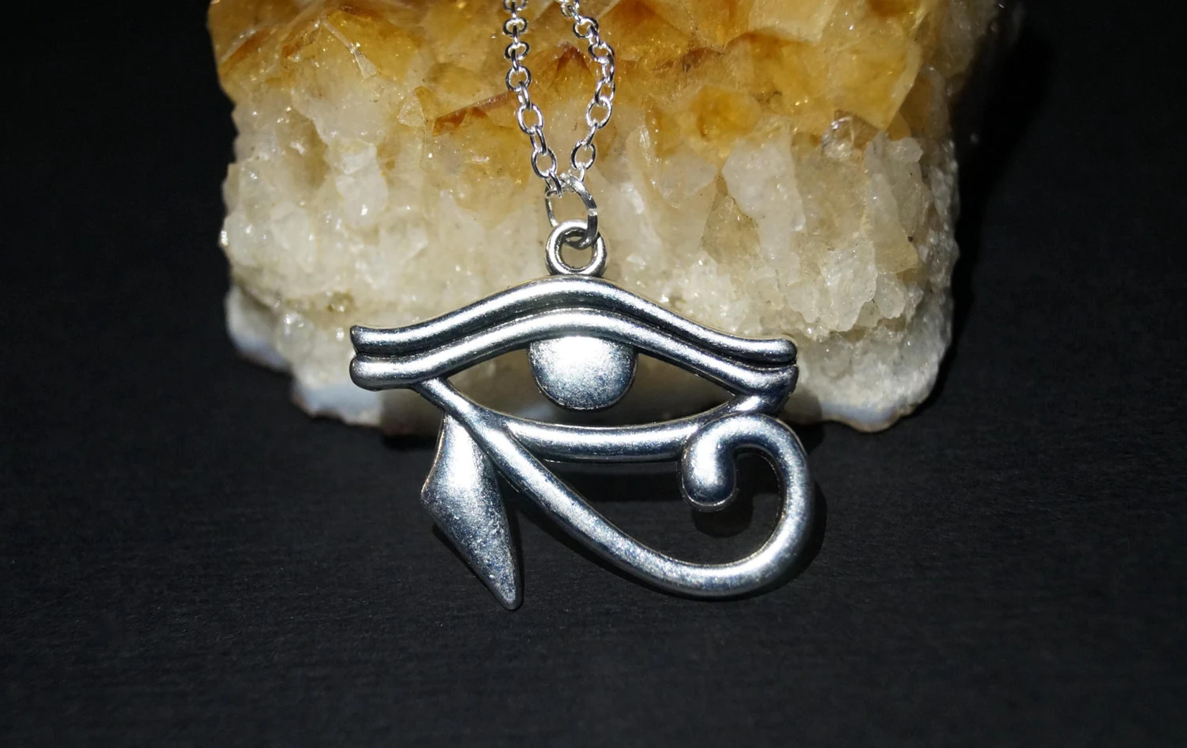 Eye of Horus Necklace  Egyptian Jewelry  Egyptian Charm