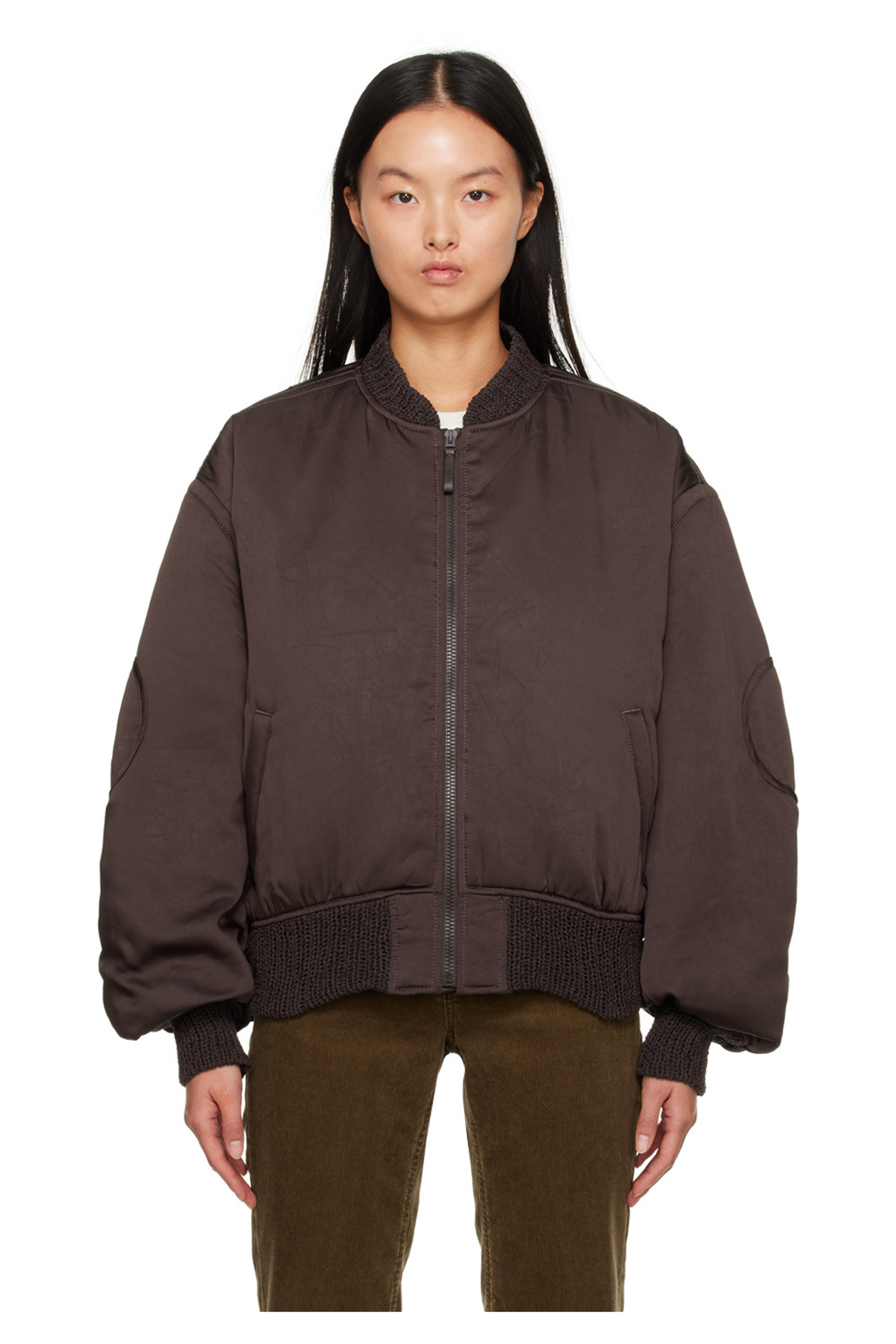 Brown Insulated Bomber Jacket by Acne Studios on Sale