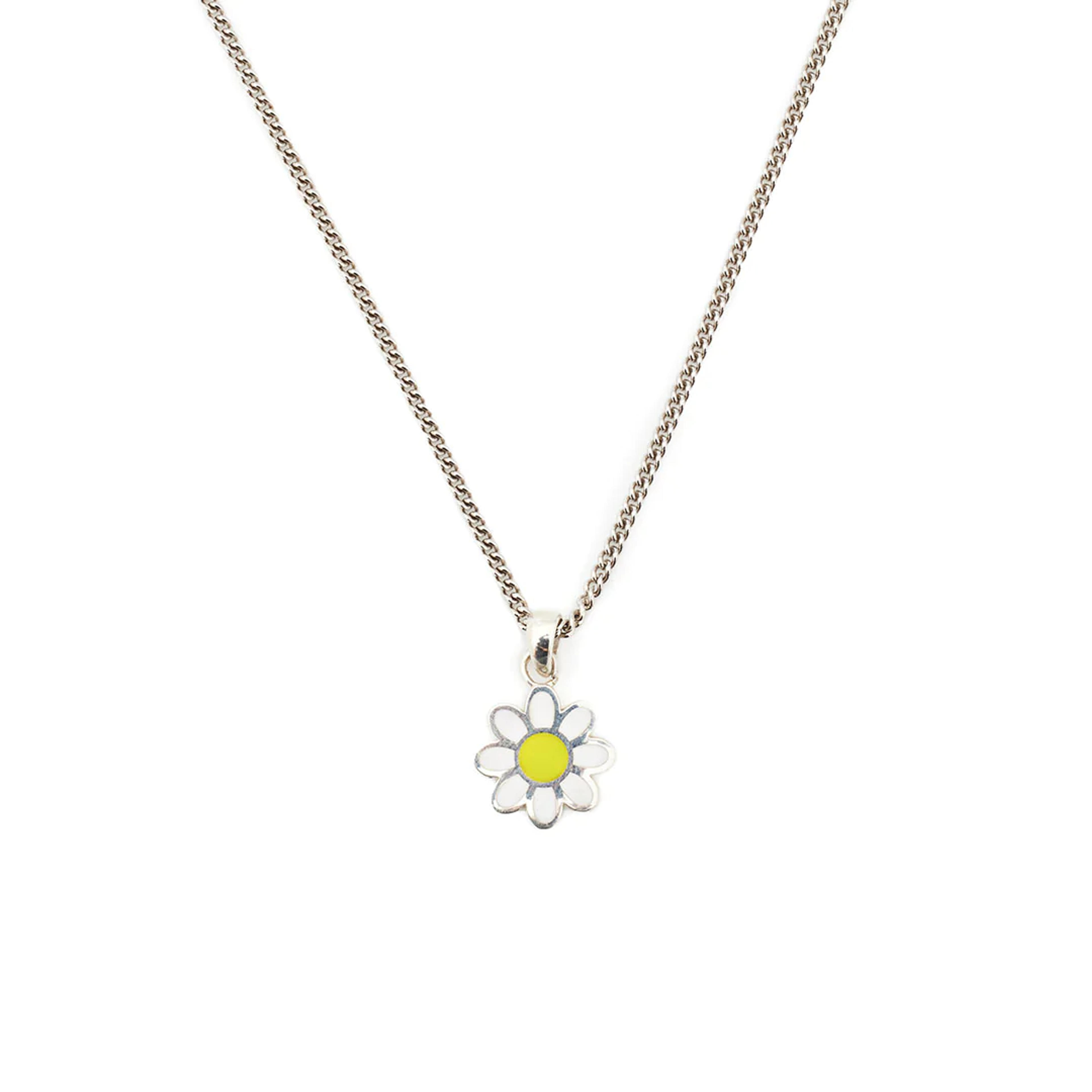 Silver Flower Necklace - Silver