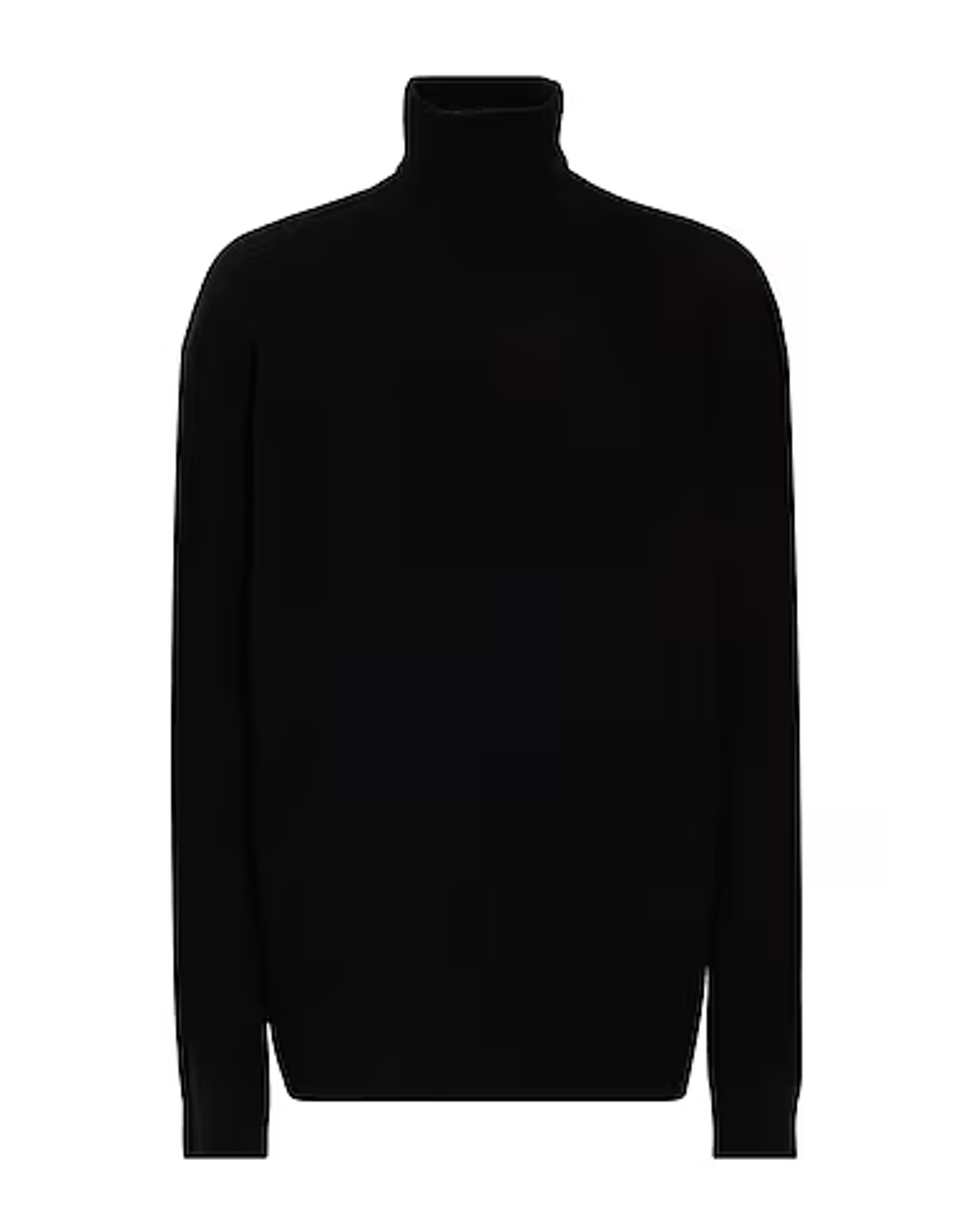 8 By YOOX CACHEMERE-WOOL BLEND RELAXED FIT ROLL-NECK | Black Men‘s Turtleneck | YOOX