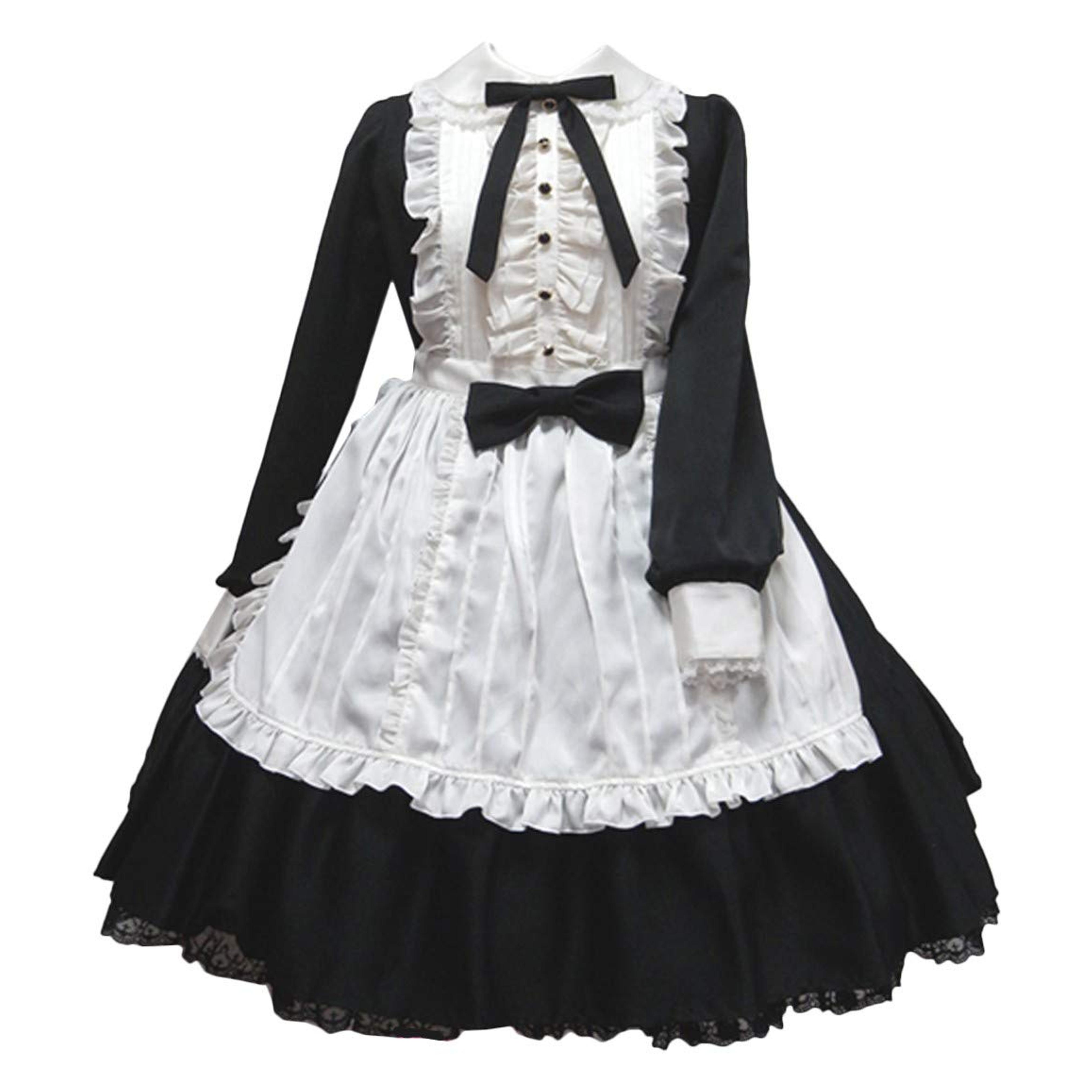Amazon.com: Momo Plus Size Womens Girls Sweet Lolita Dress Princess Court Skirt Cosplay Maiden Dress Black : Clothing, Shoes & Jewelry