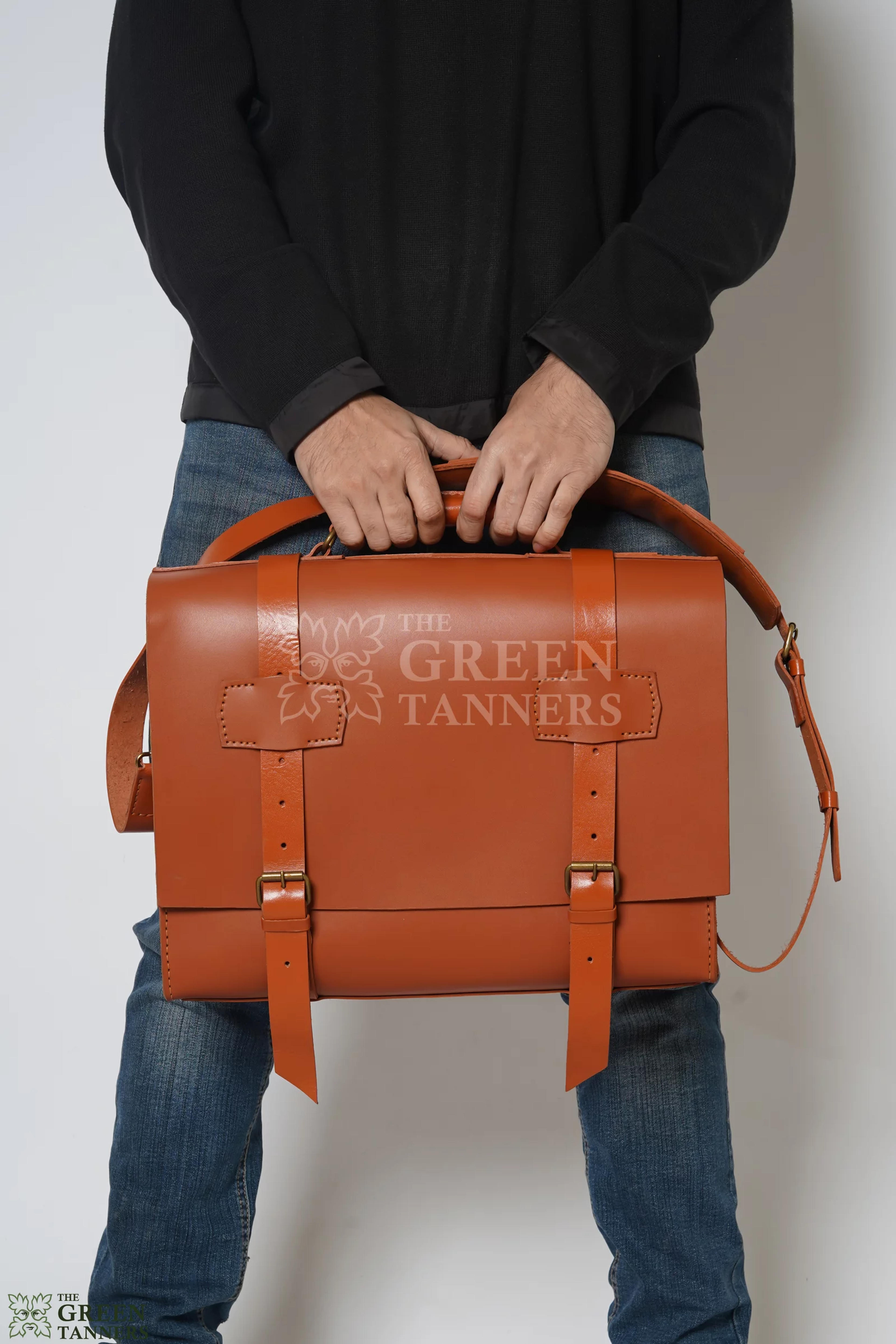 Genuine Leather Briefcase For Men | Leather Messenger Bag