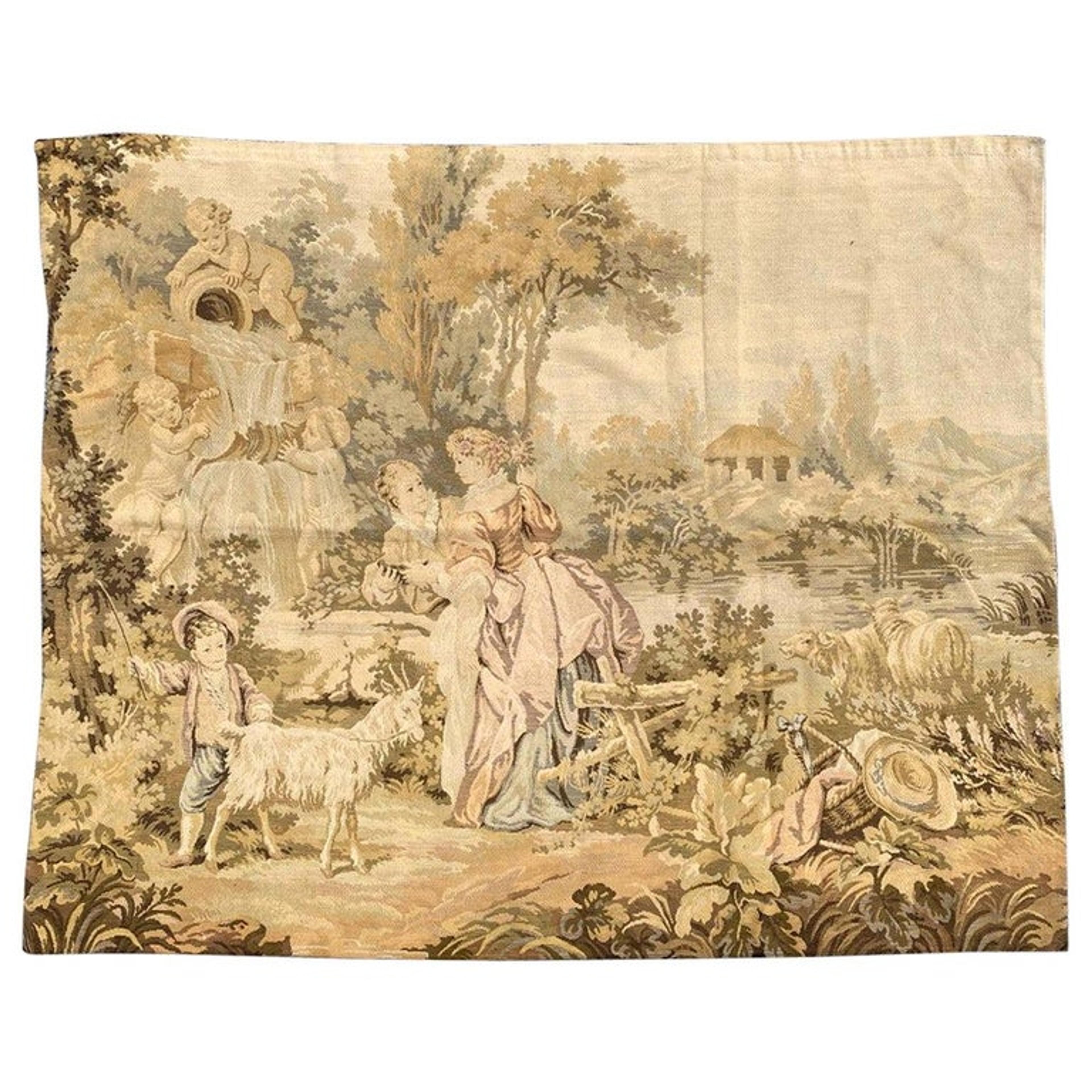 Nice Vintage Aubusson Style Tapestry