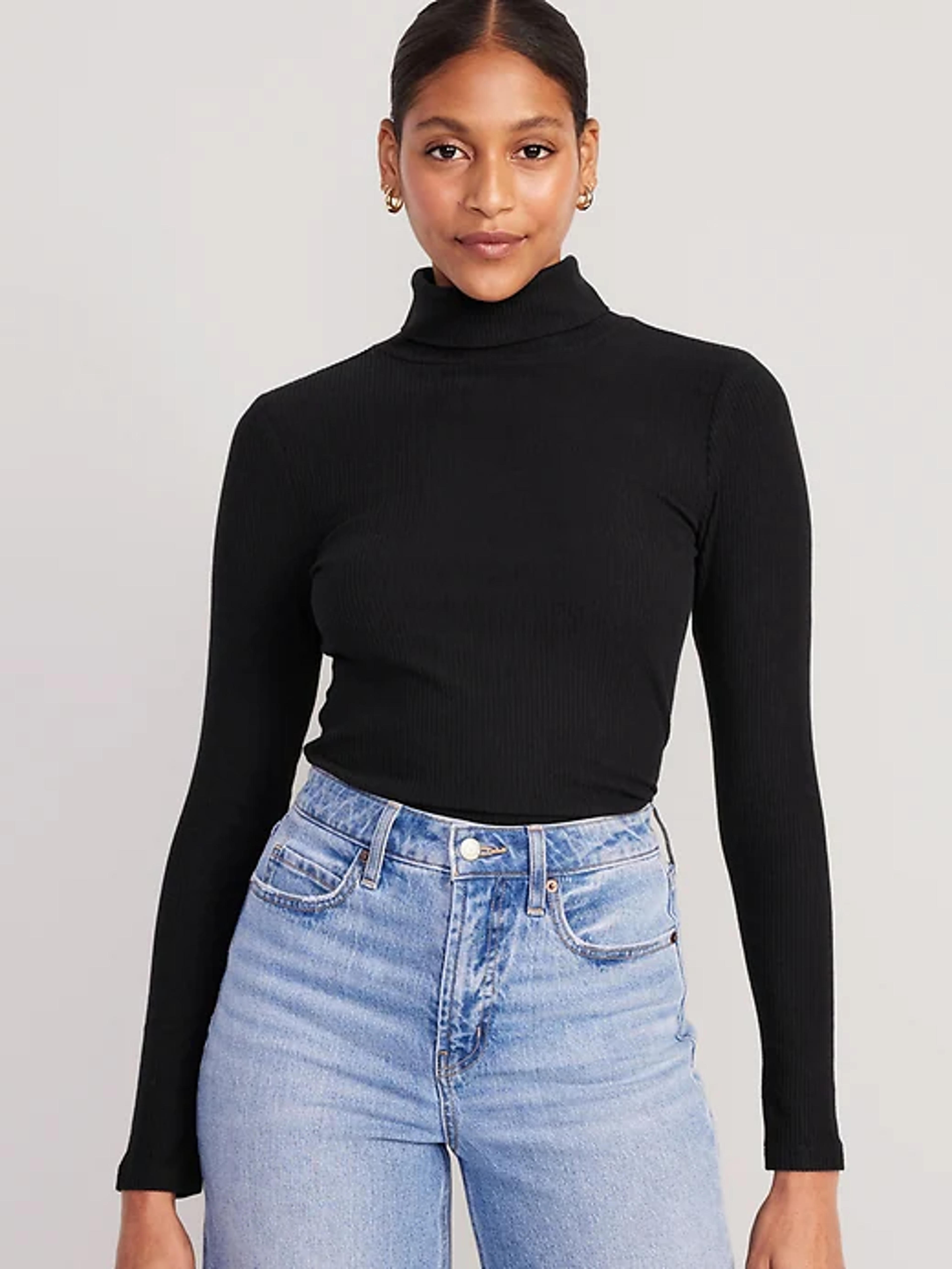 Fitted Plush Rib-Knit Turtleneck for Women | Old Navy