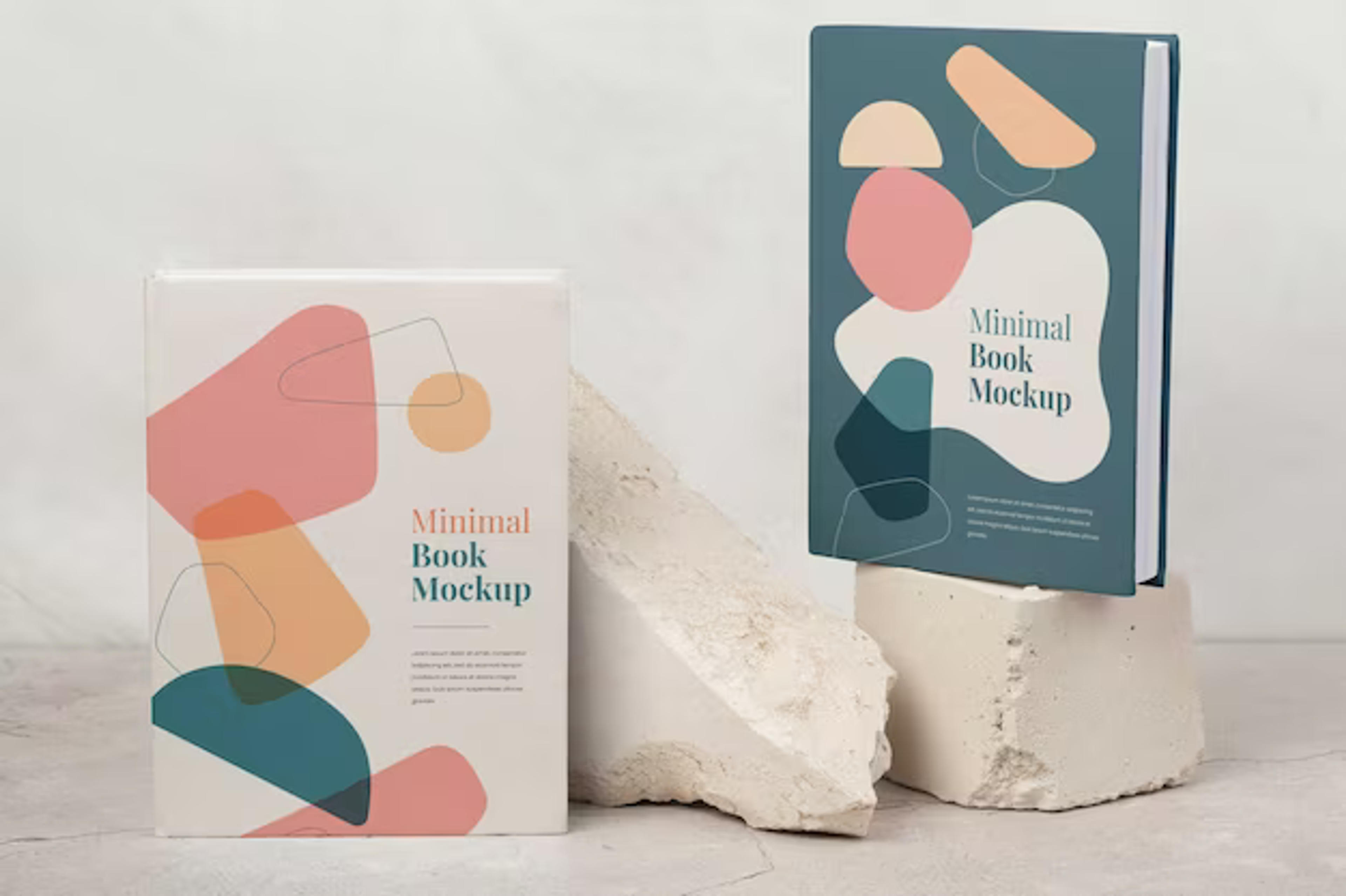 Premium PSD | Book mockup with minimal design