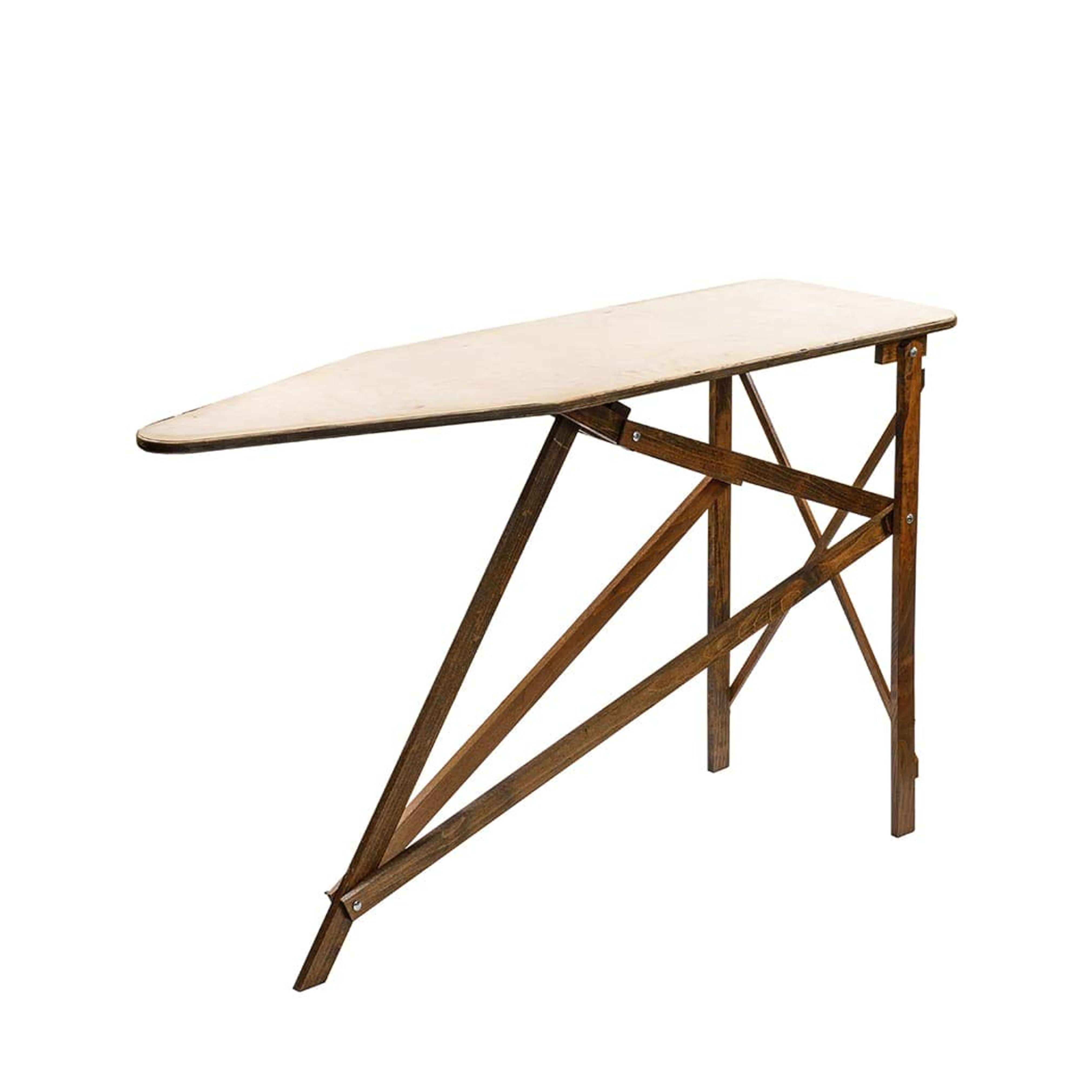 Lehman's Folding Wooden Ironing Board, Amish Made with Ironing Board Pad and Cover, Dark Finish