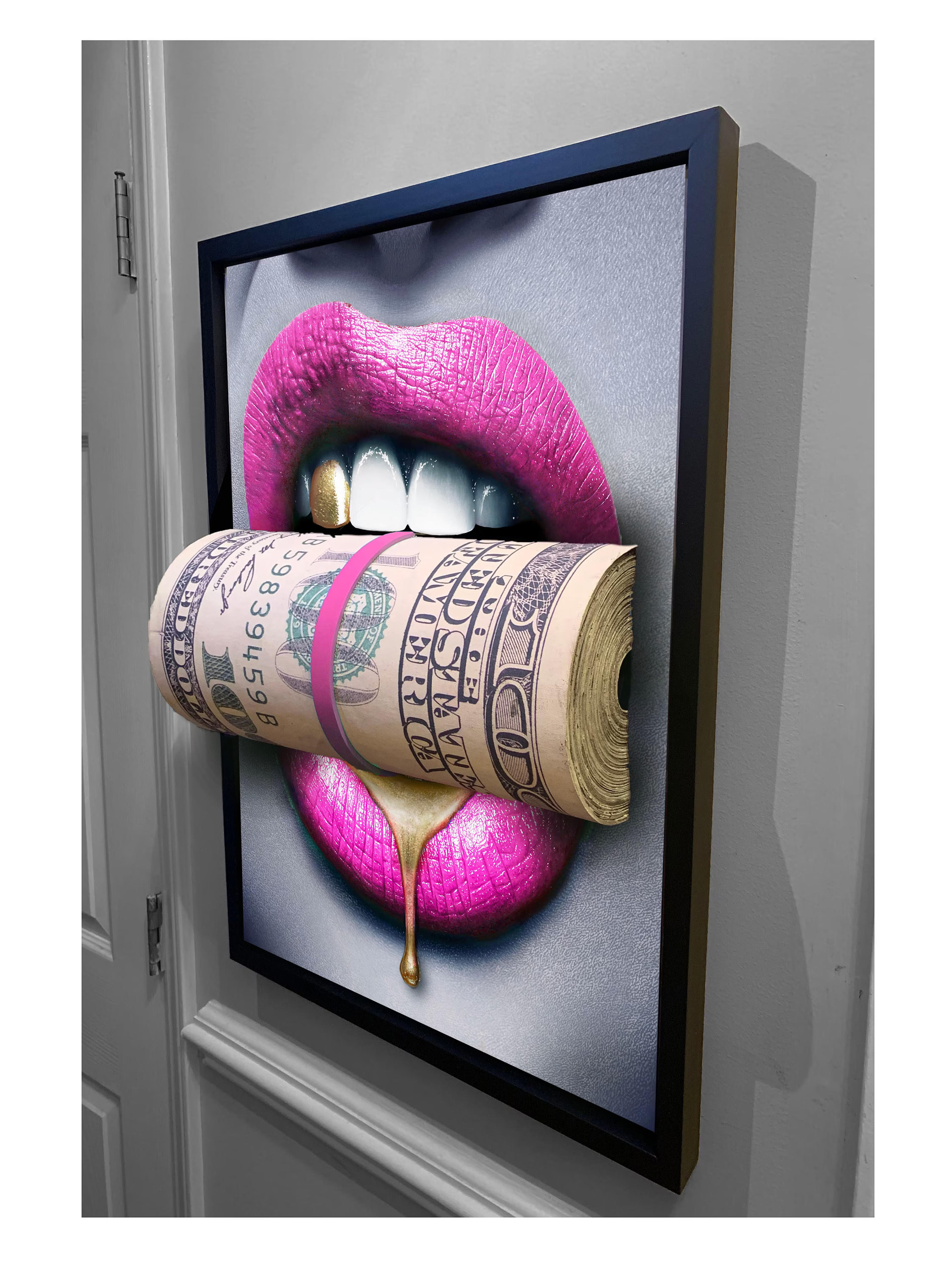 3D Sculpture of Put Your Money Where Your Mouth With PINK & - Etsy