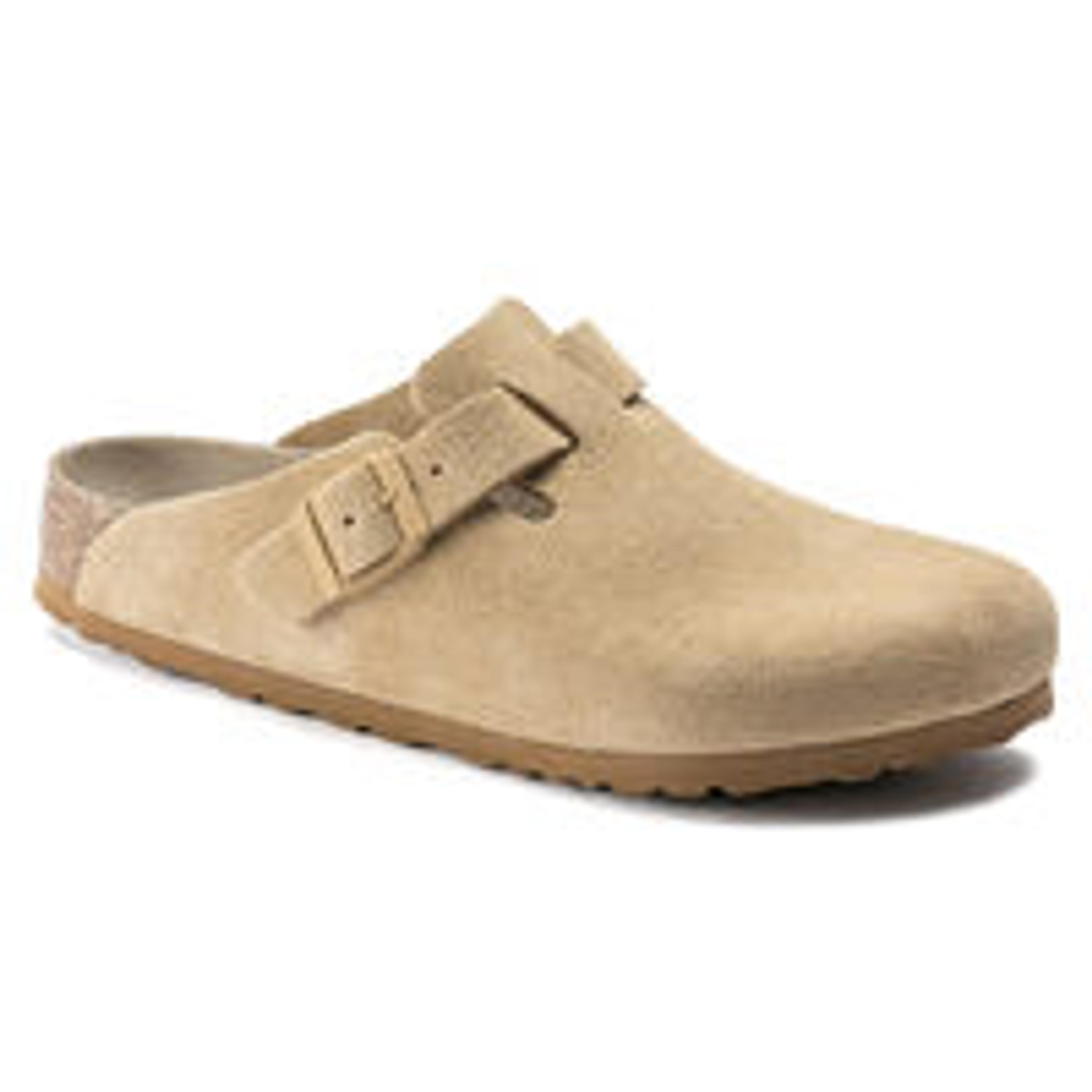 Boston Soft Footbed Suede Leather Latte Cream size 40