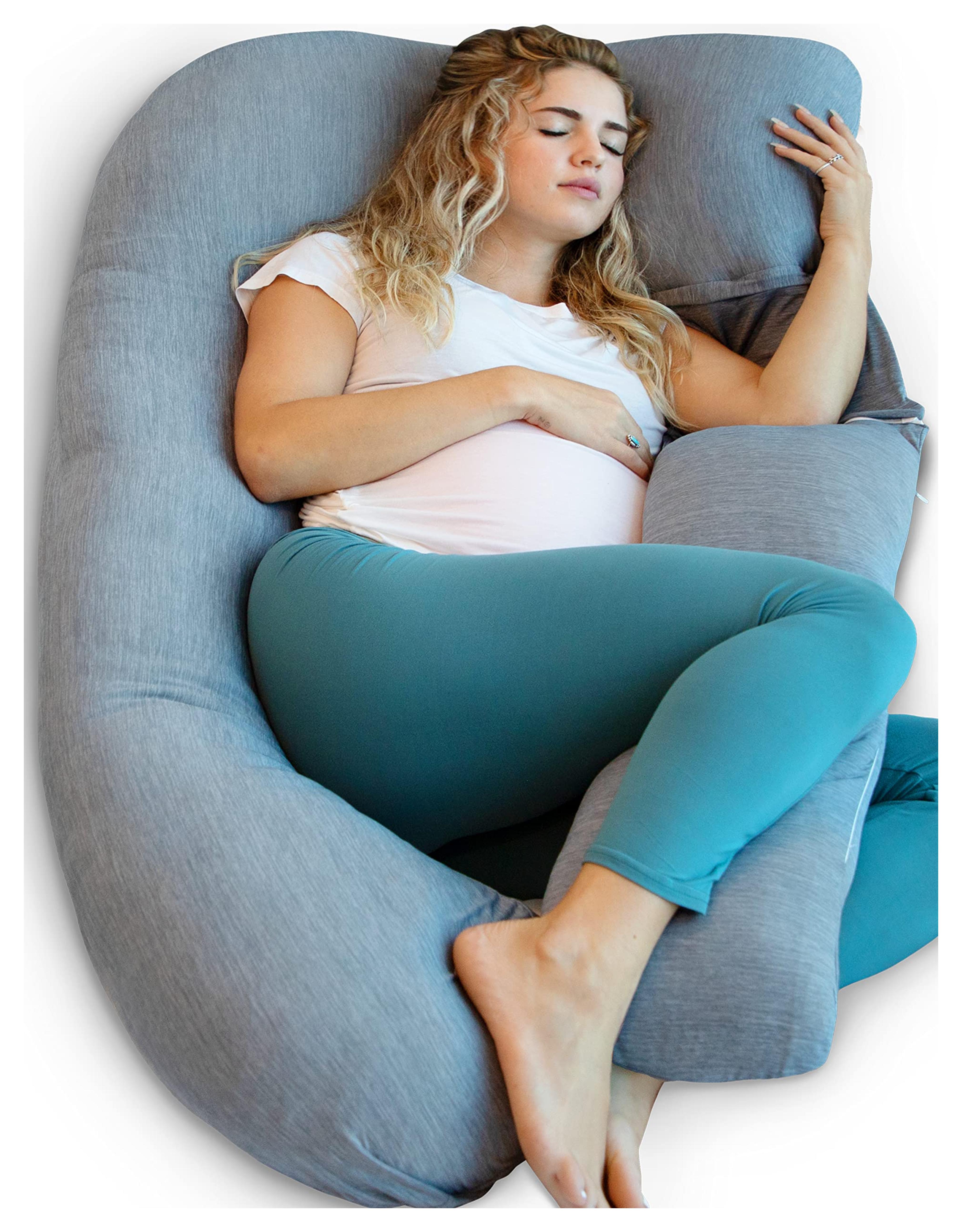 Amazon.com: Pharmedoc Pregnancy Pillows, U-Shape Full Body Pillow – Cooling Cover Grey – Pregnancy Pillows for Sleeping – Body Pillows for Adults, Maternity Pillow and Pregnancy Must Haves : Baby