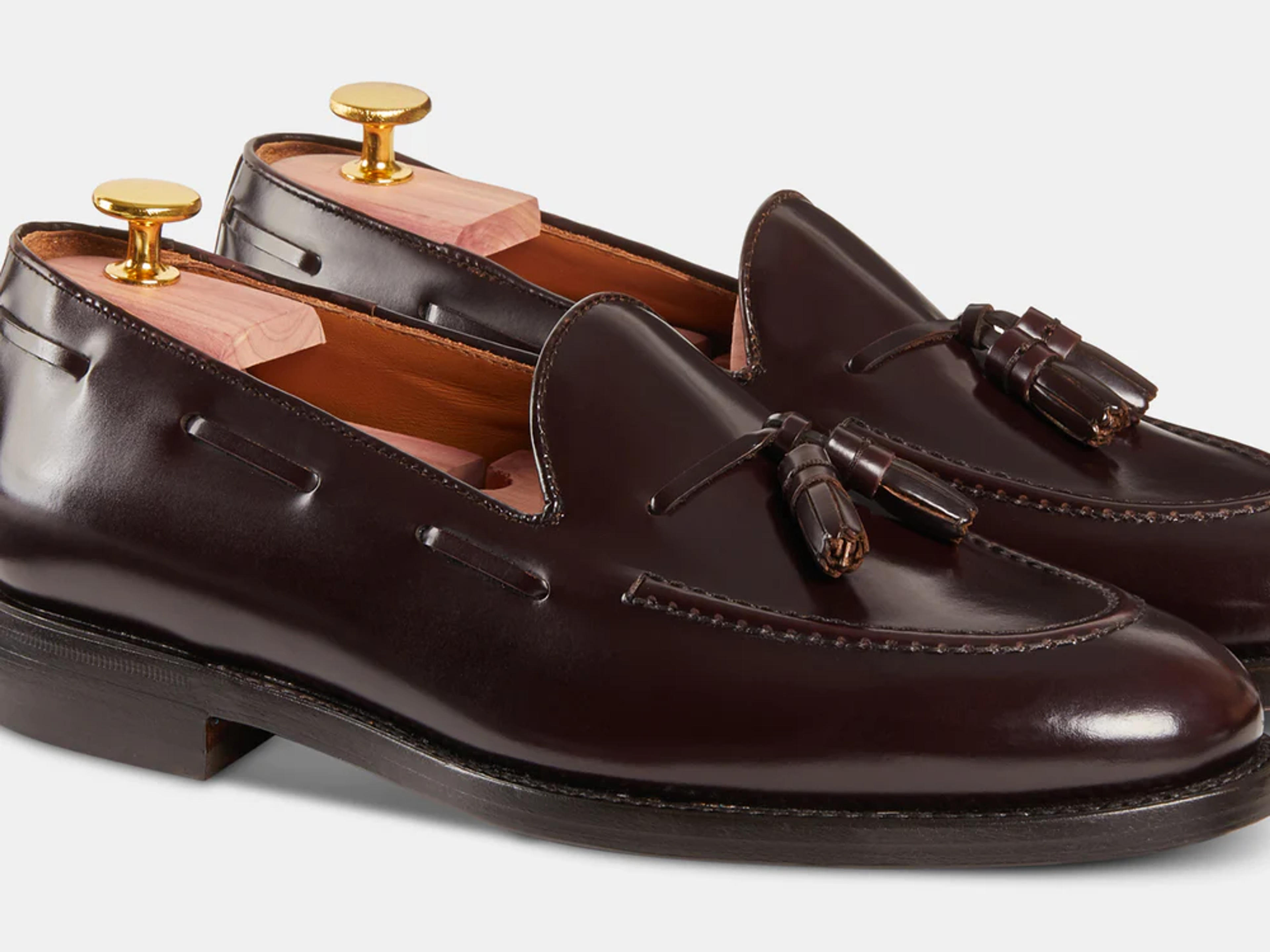 Men’s brown leather Loafers with Tassels