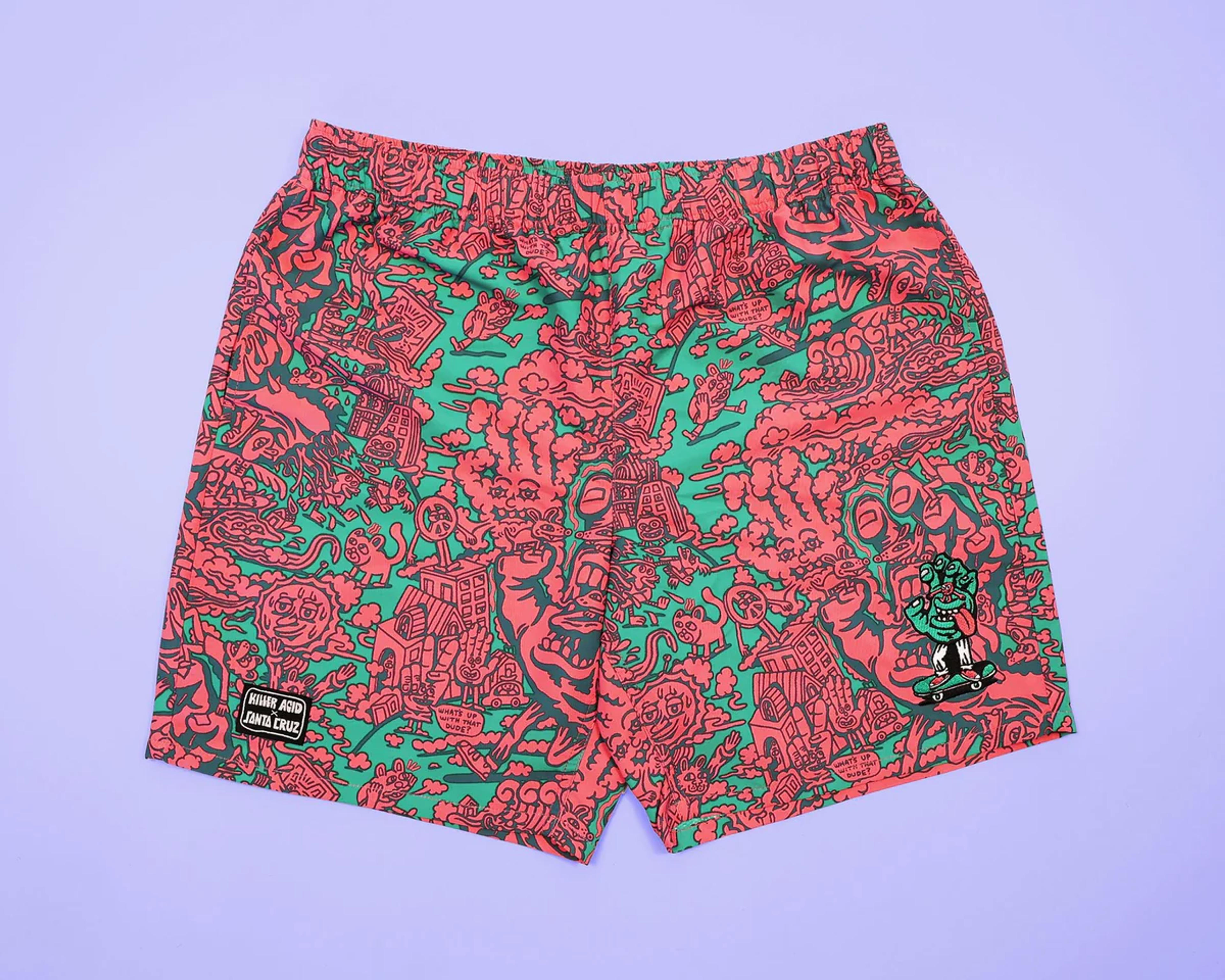 Santa Cruz Screaming Hand Board Shorts – Killer Acid